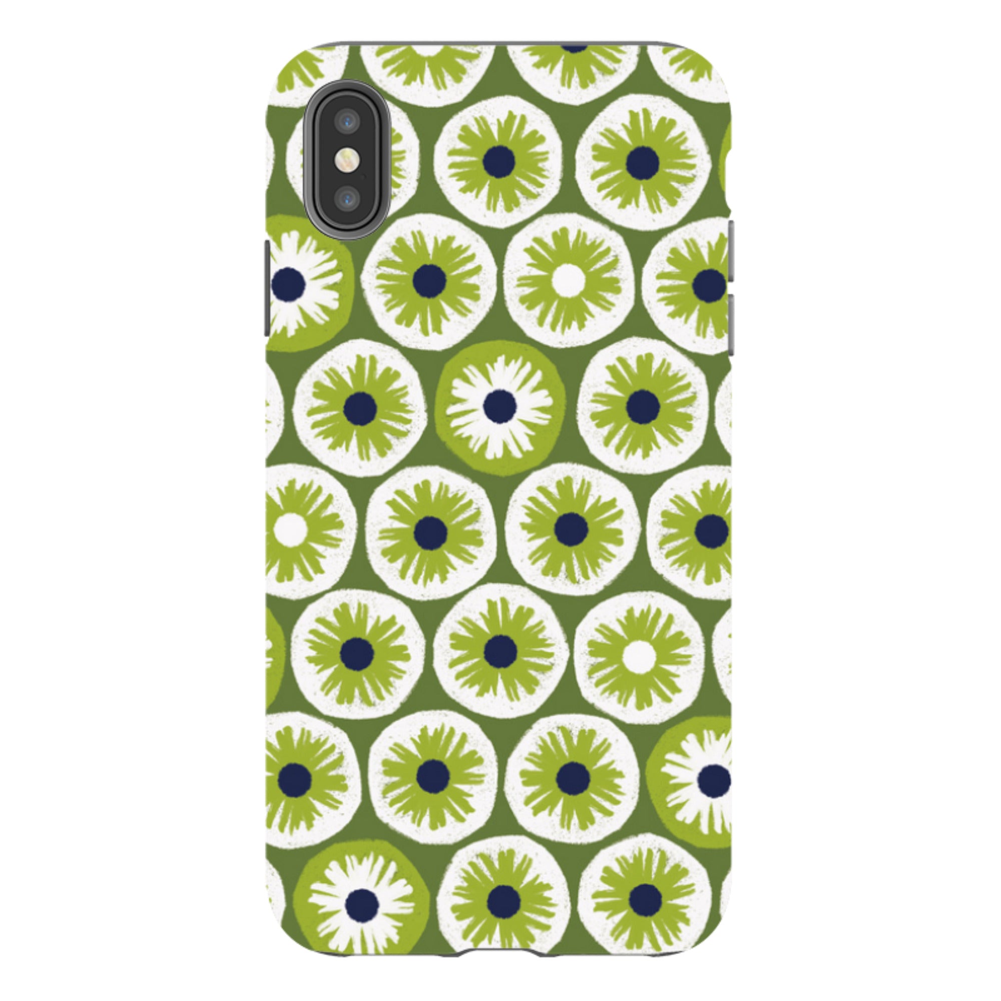 iPhone Tough Case - Penny Flowers Green By Ali Brookes