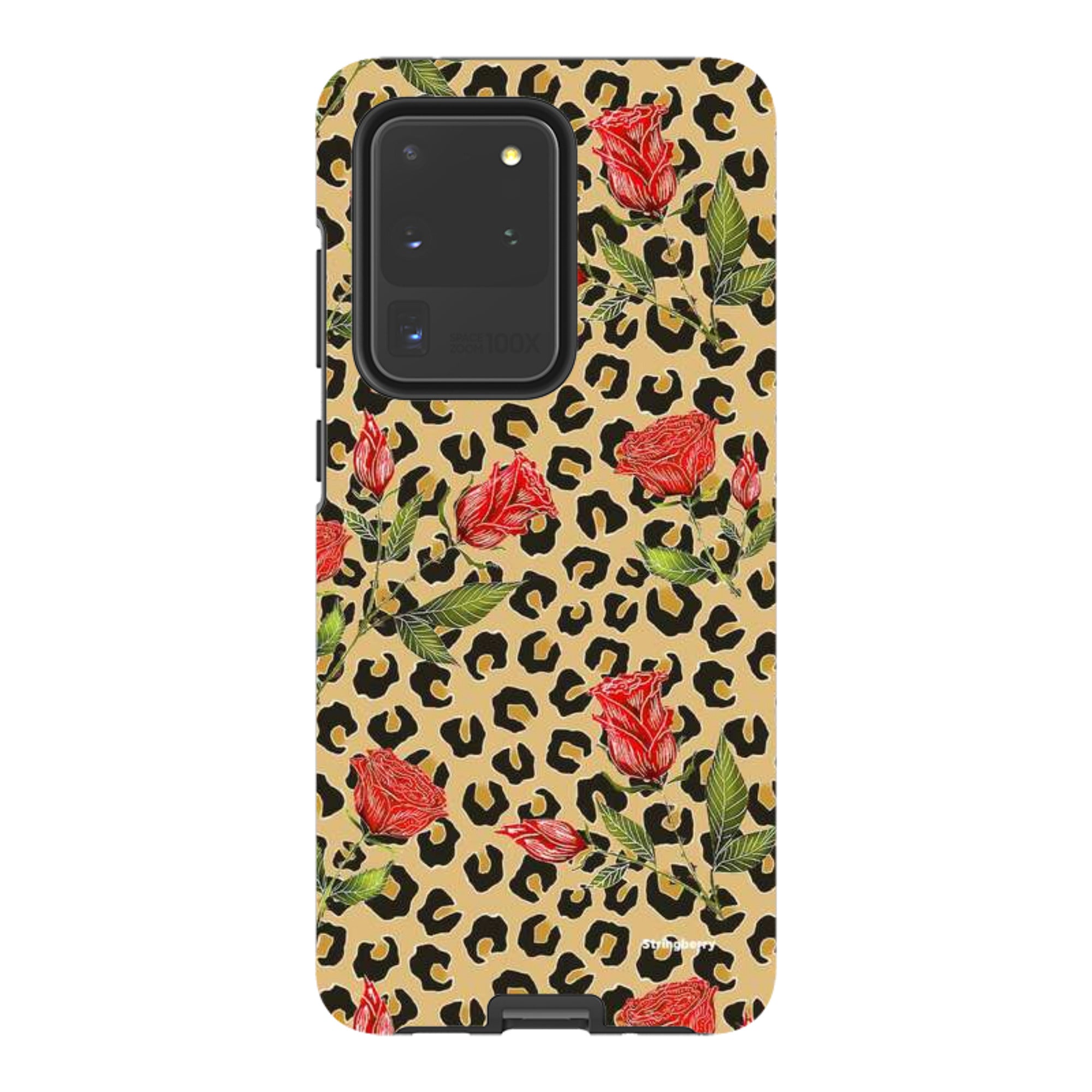 Samsung Tough Case - Leopard Print Rose Pattern By Catherine Rowe