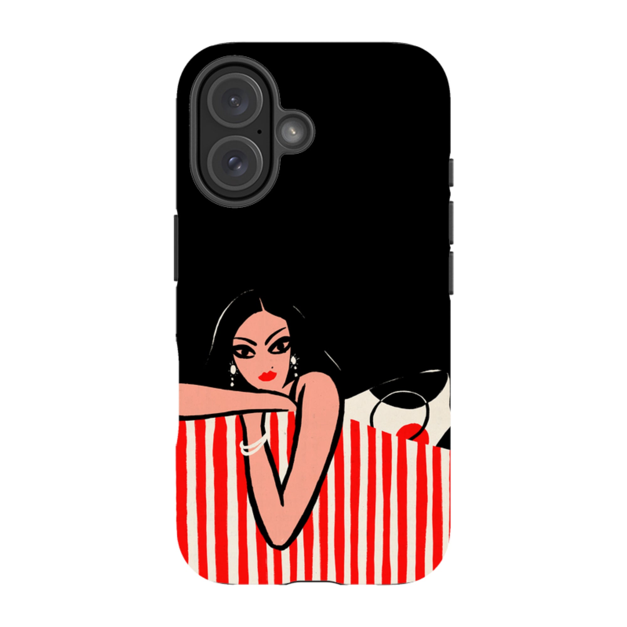 iPhone Tough Case - Red Stripe Sofa