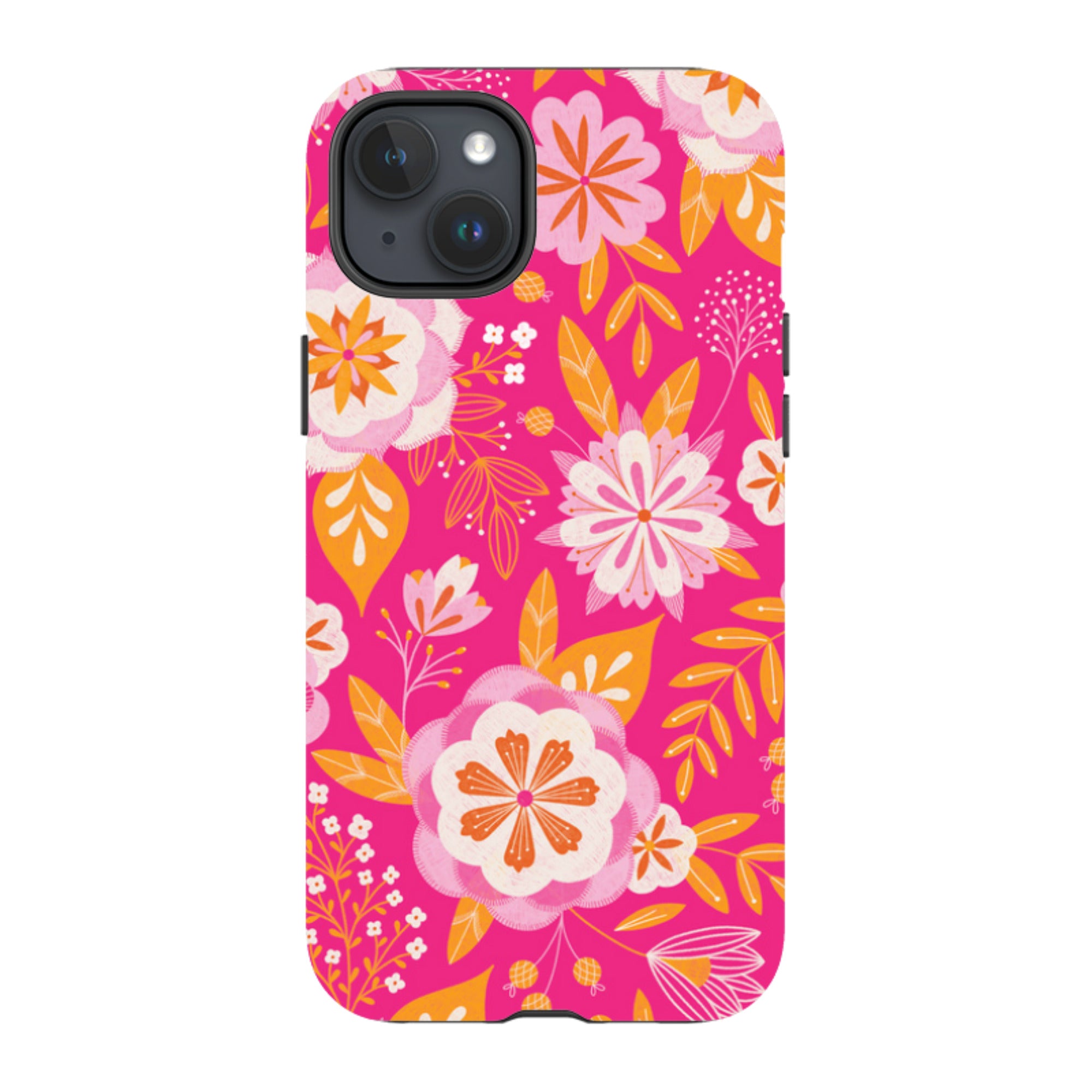 iPhone MagSafe Tough Case -  Big Bold Blooms Pink By Jenny Zemanek
