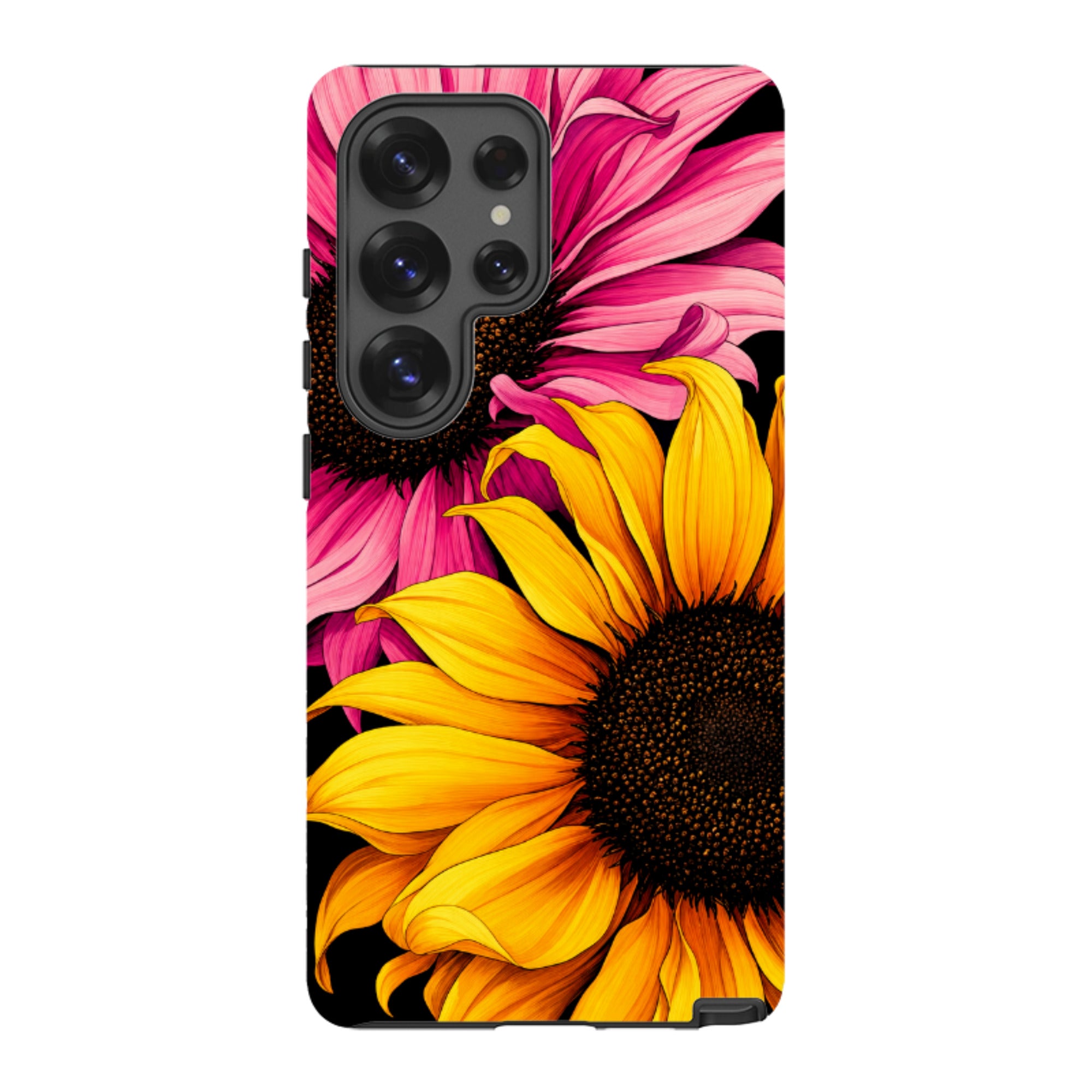 Samsung Tough Case - Yellow & Pink Sunflower