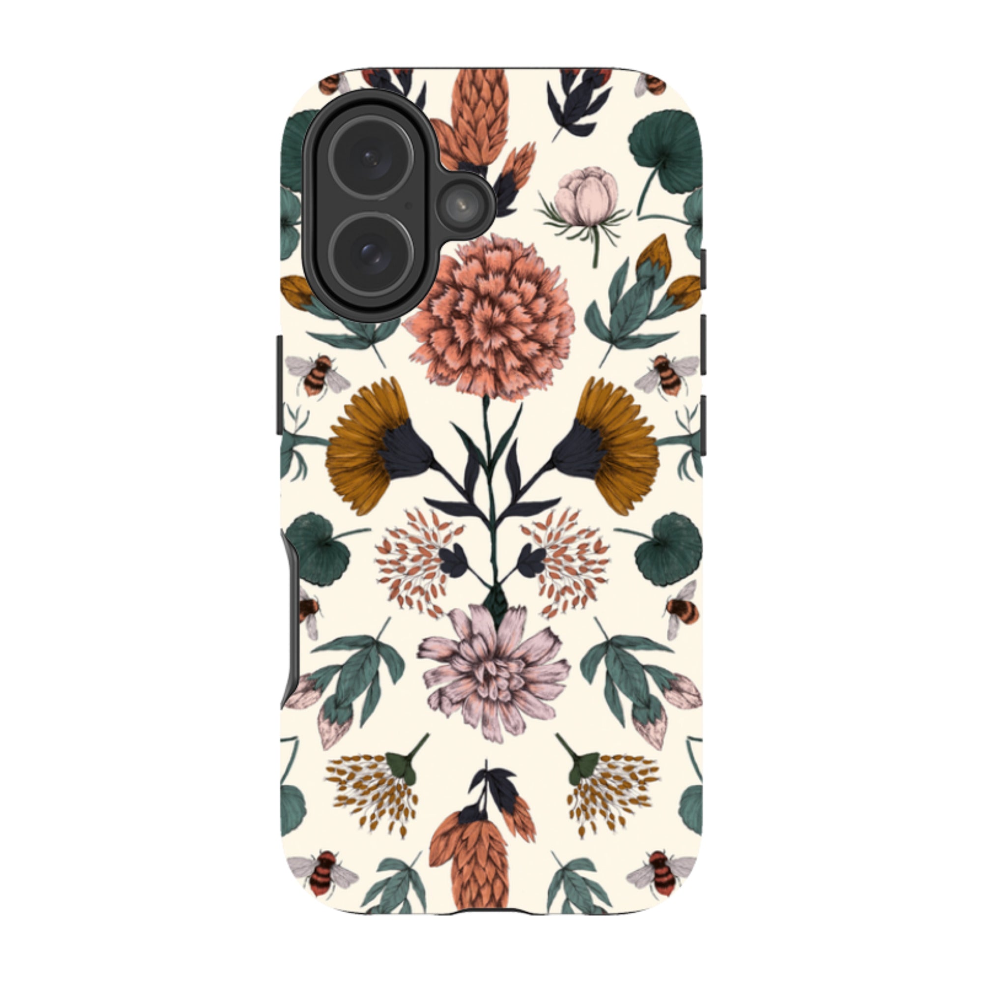 iPhone Tough Case - Floral Bees By Jade Mosinski