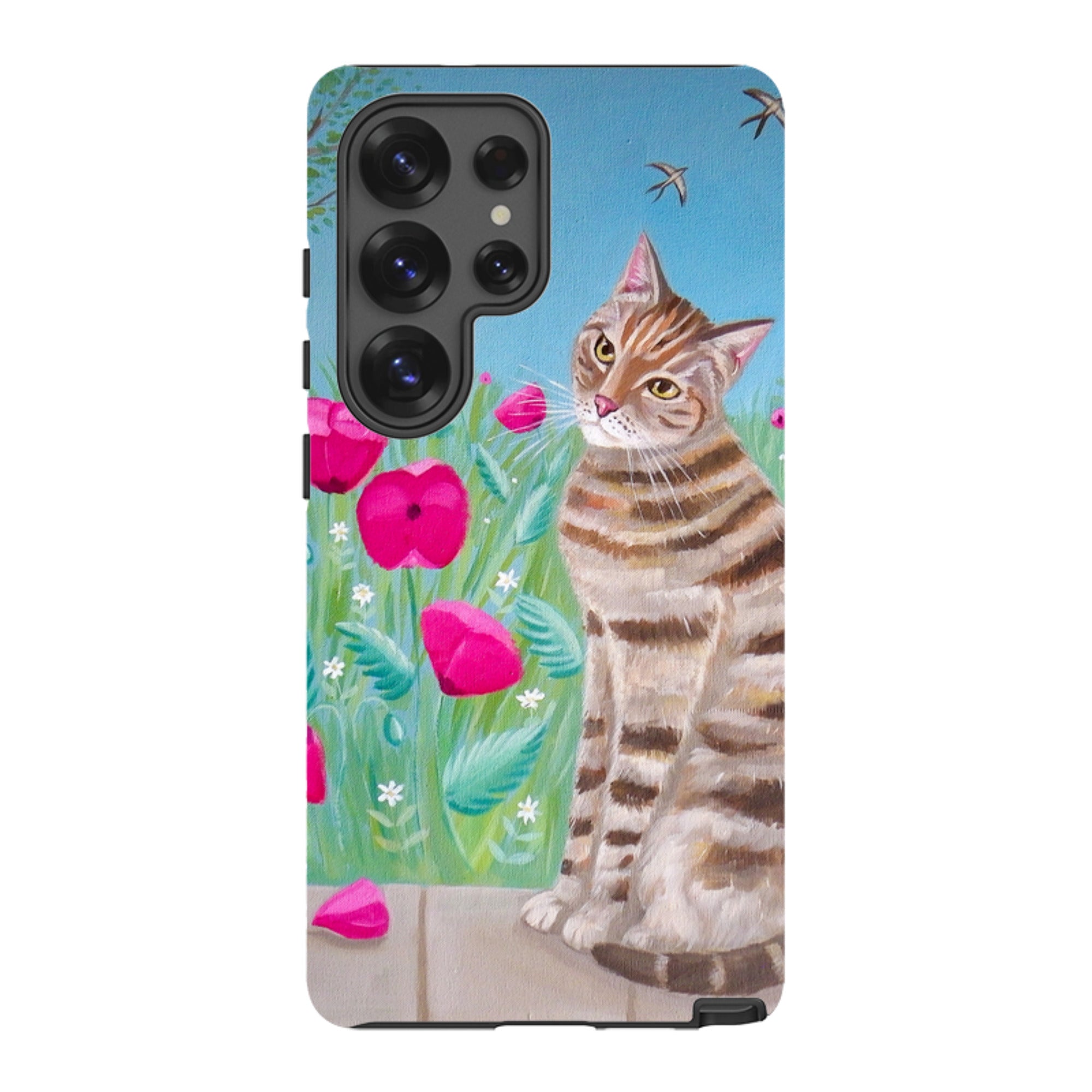 Samsung Tough Case - Cat Floral By Mary Stubberfield
