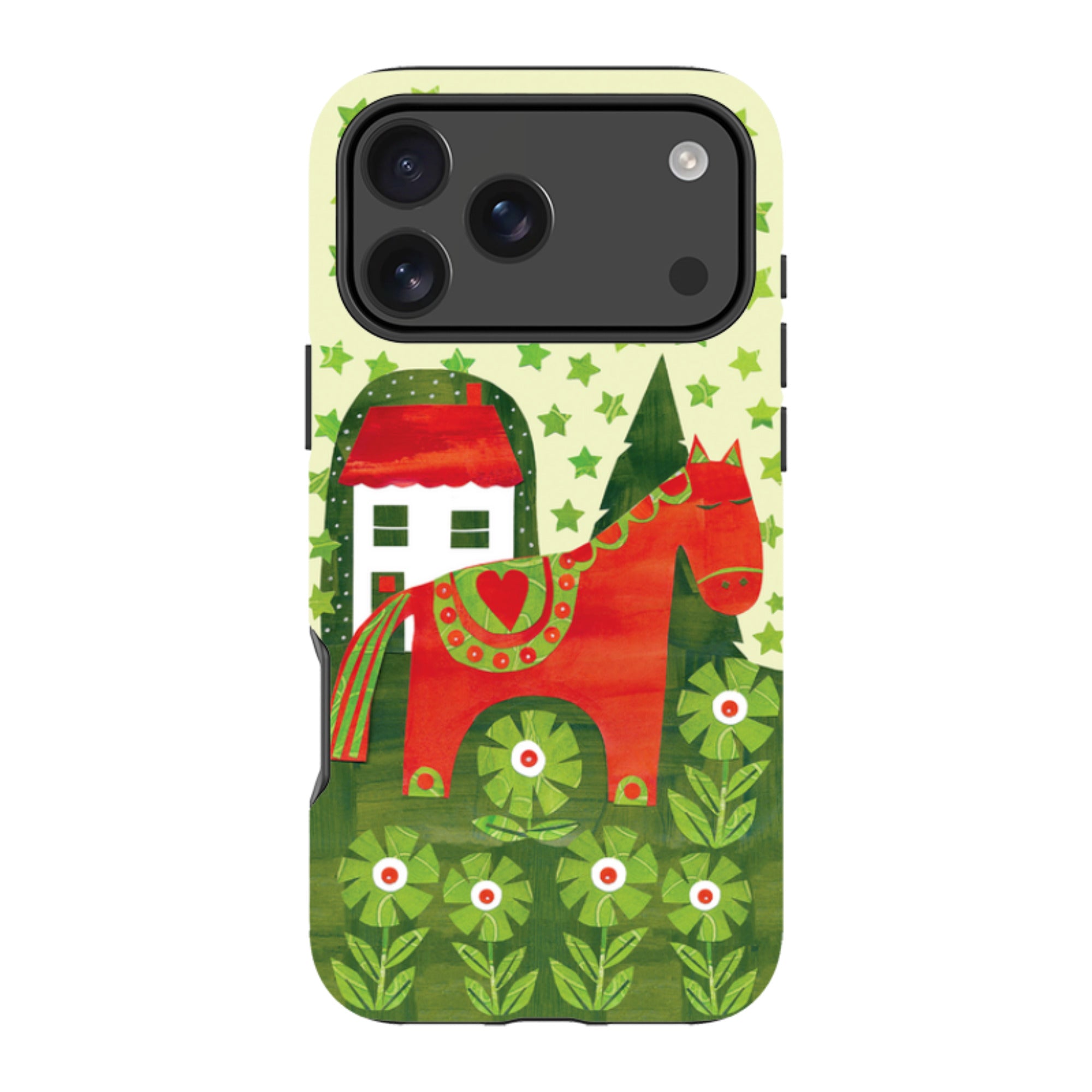 iPhone Tough Case - Red Dala Horse By Tracey English