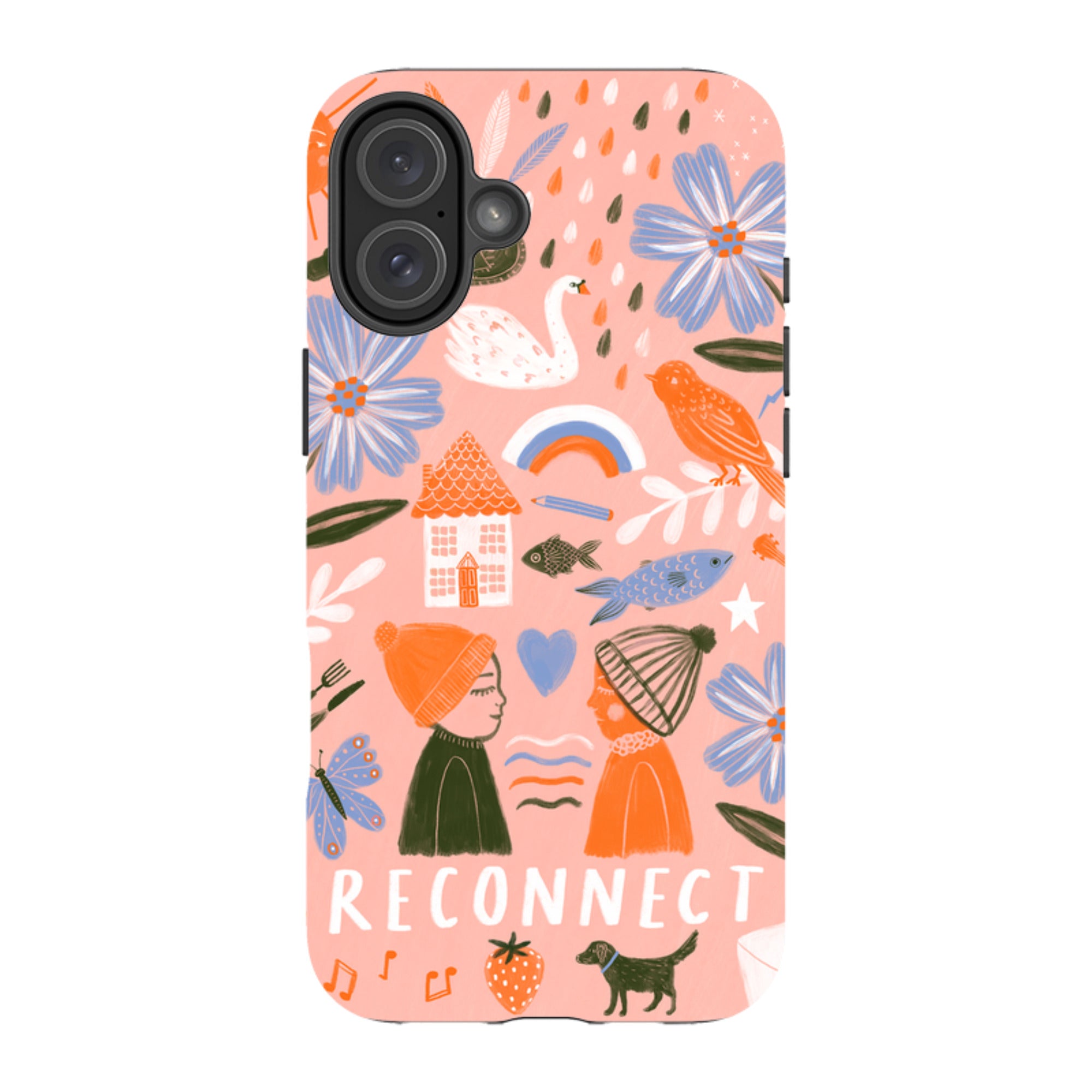 iPhone Tough Case - Reconnect Orange By Lee Foster Wilson