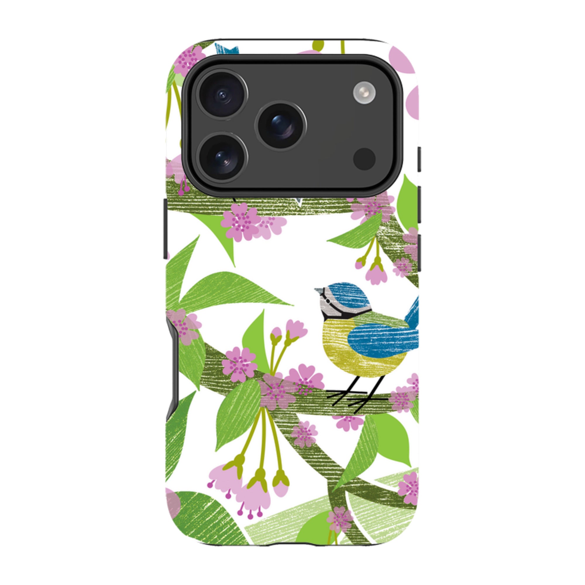 iPhone MagSafe Tough Case - Blue Tits and Blossom By Liane Payne