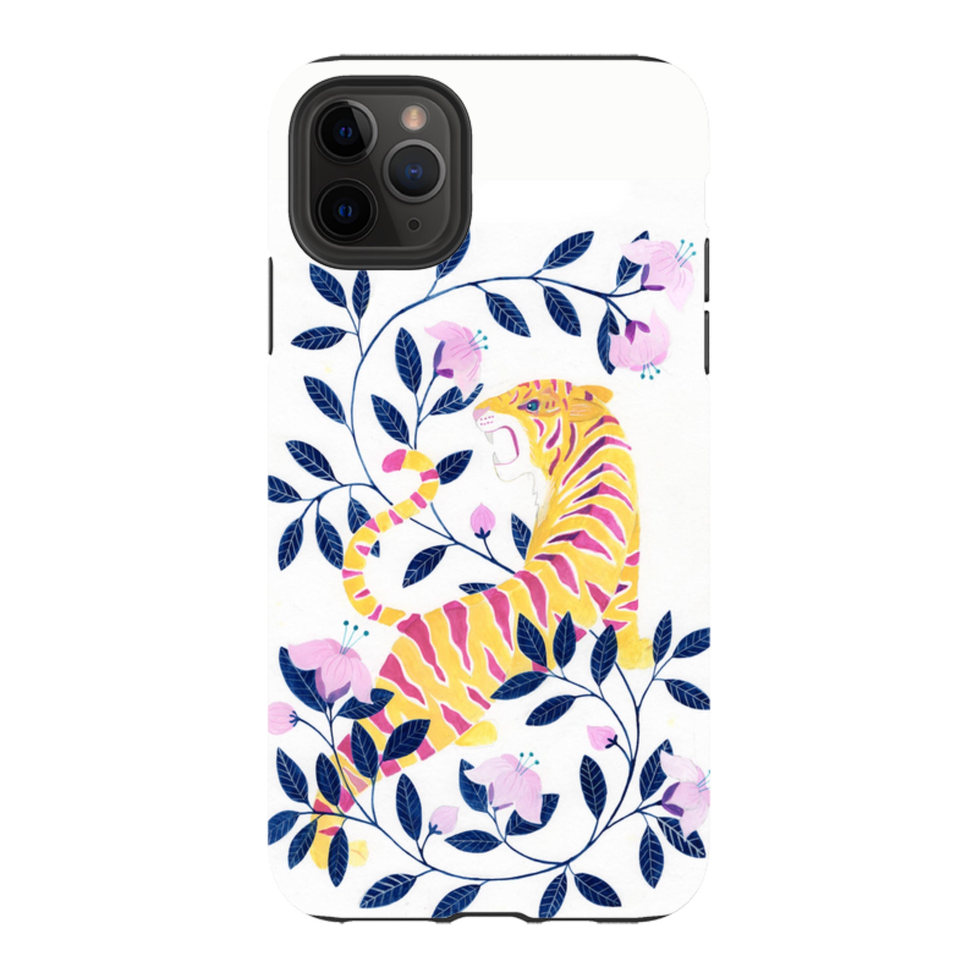 iPhone Tough Case - Yellow Tiger By Bex Parkin
