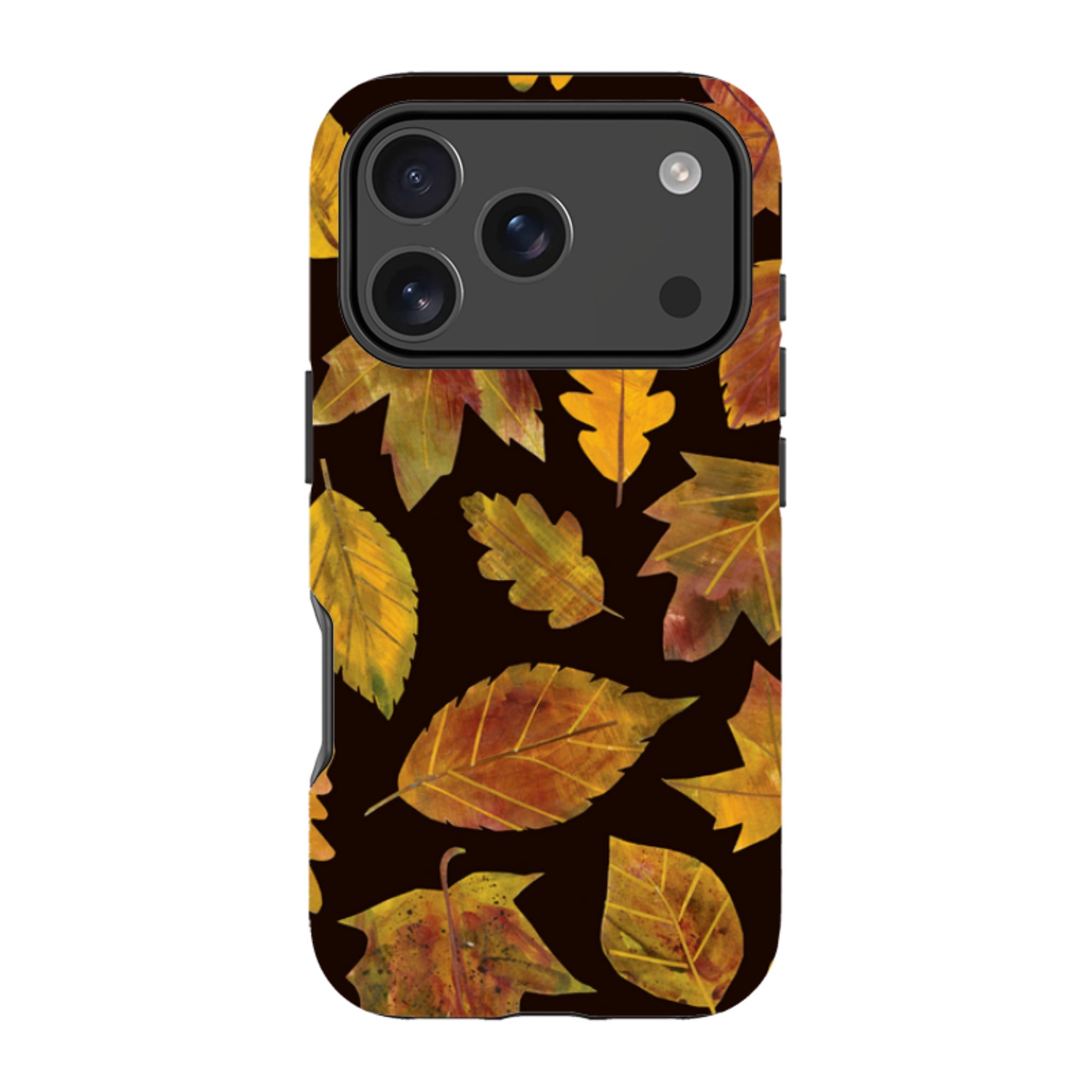 iPhone Tough Case - Autumn Textured Leaves By Tracey English