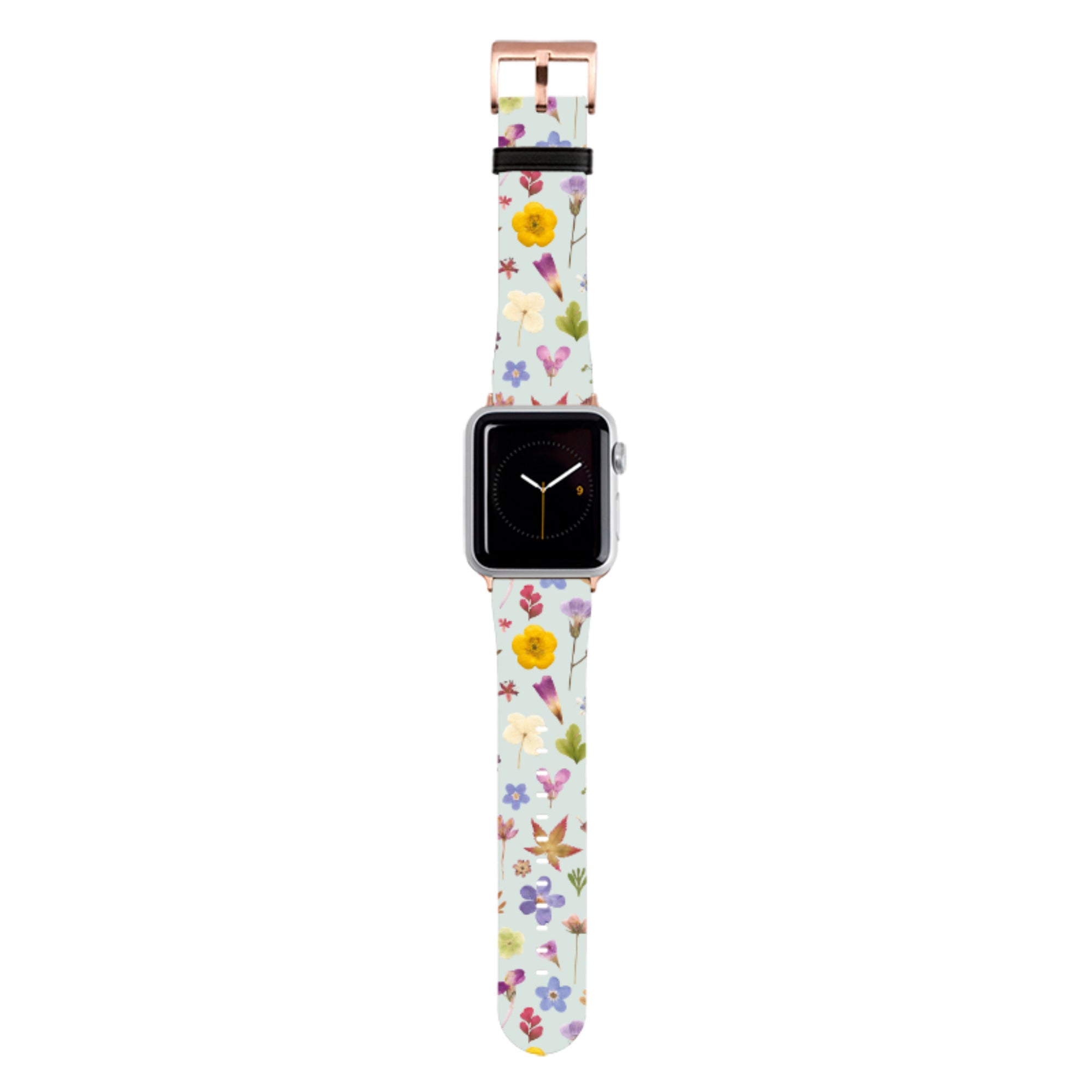 Blue Floral Apple Watch Strap By Helen Ahpornsiri