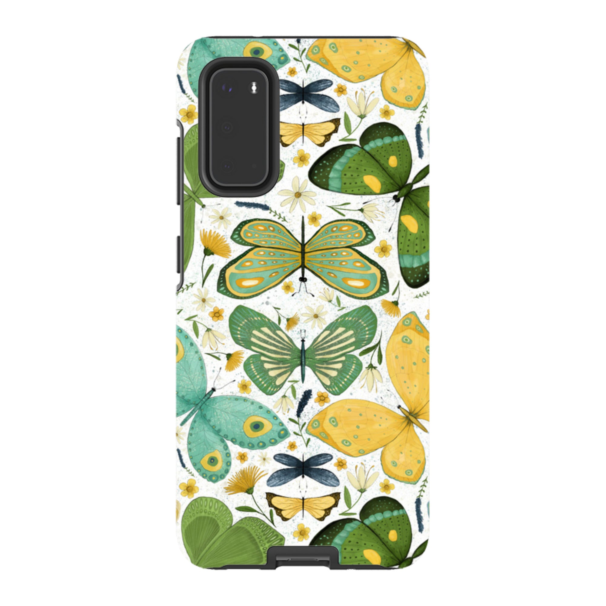 Samsung Tough Case - Green Butterflies By Maja Lindberg