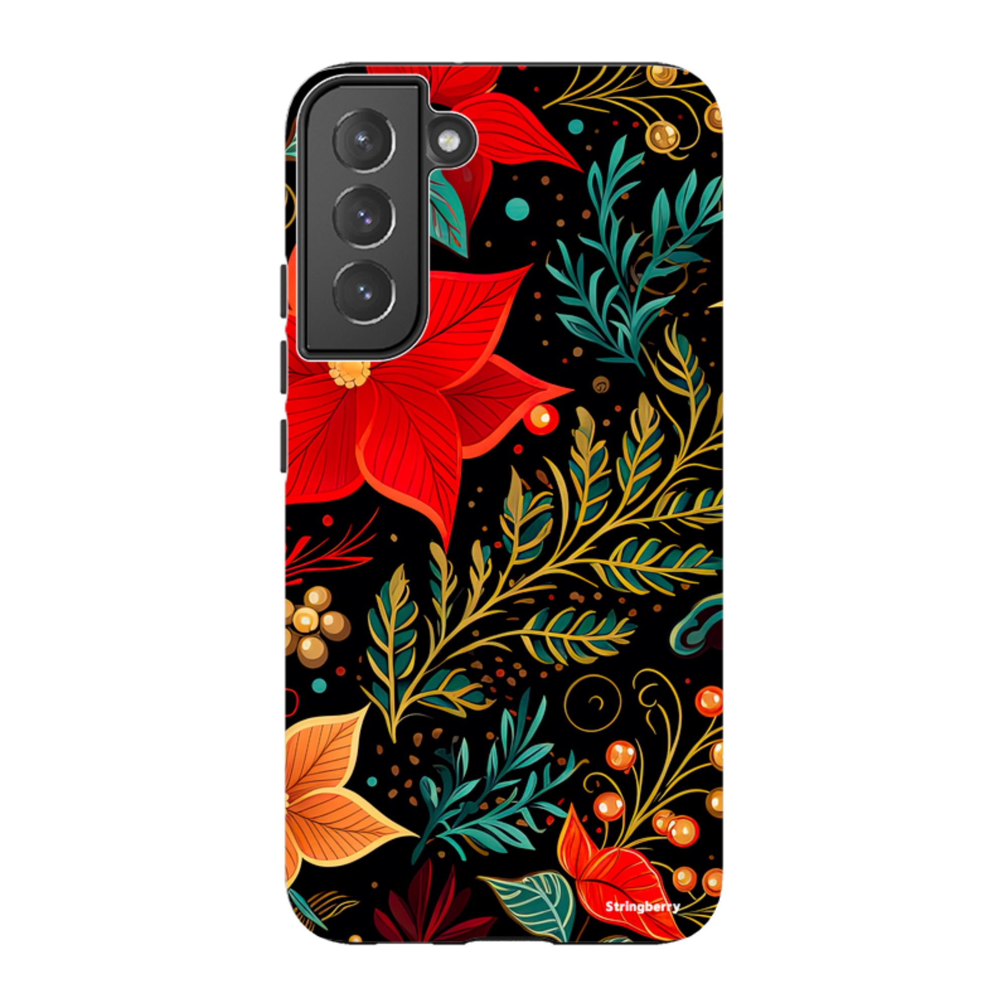 Samsung Tough Case -Red Winter Floral II