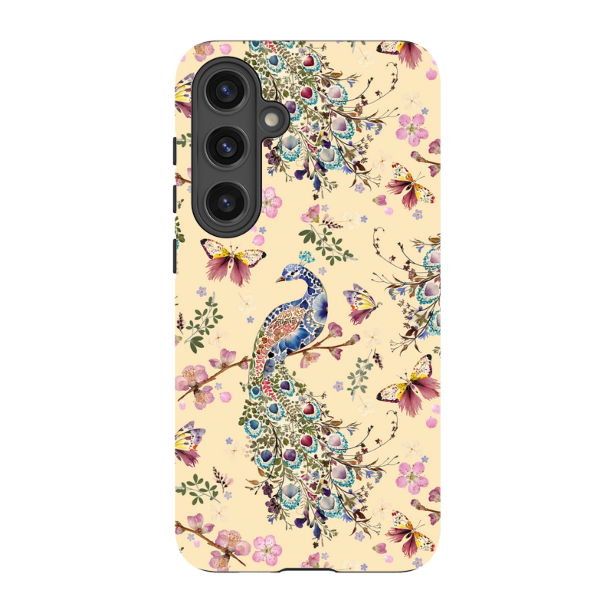 Samsung Tough Case - Peacock and Cherry Blossoms Lilly By Helen Ahpornsiri
