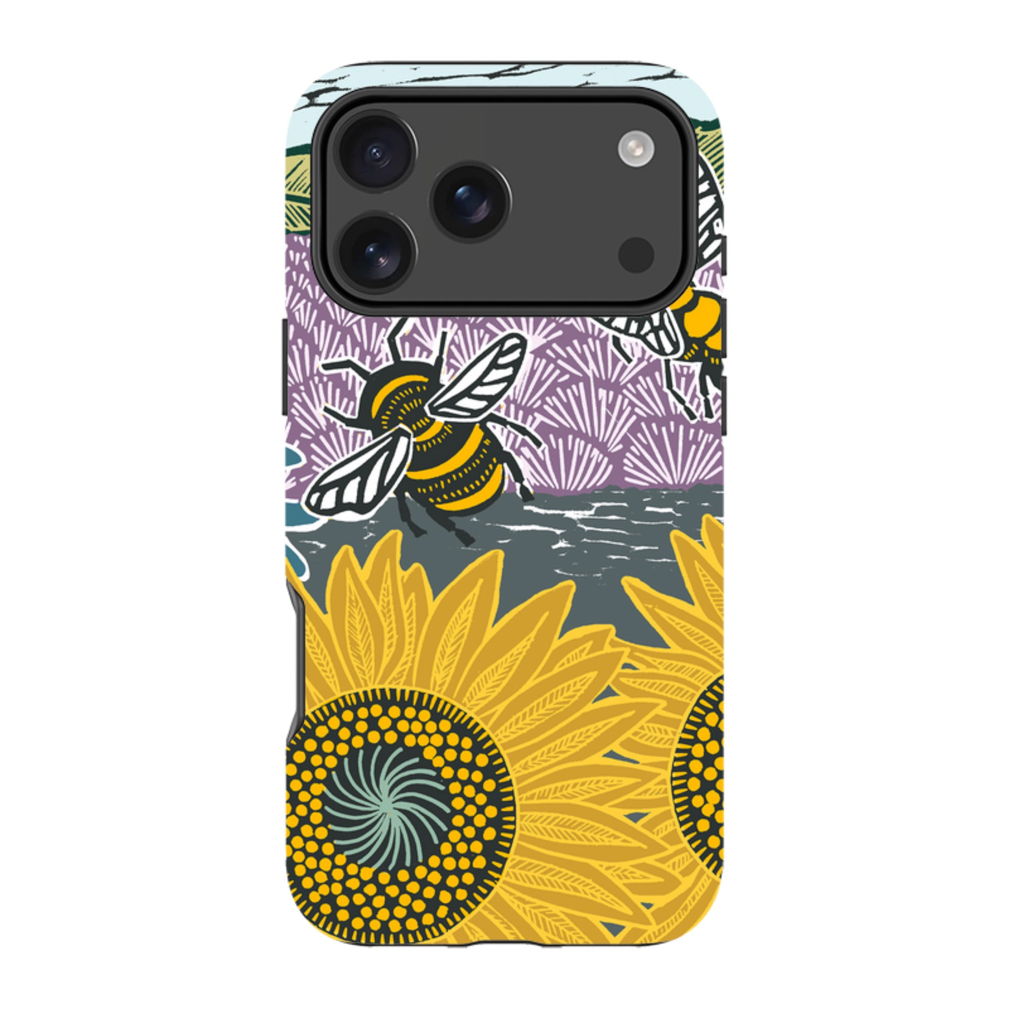 iPhone Tough Case - Bees And Sunflowers By Kate Heiss