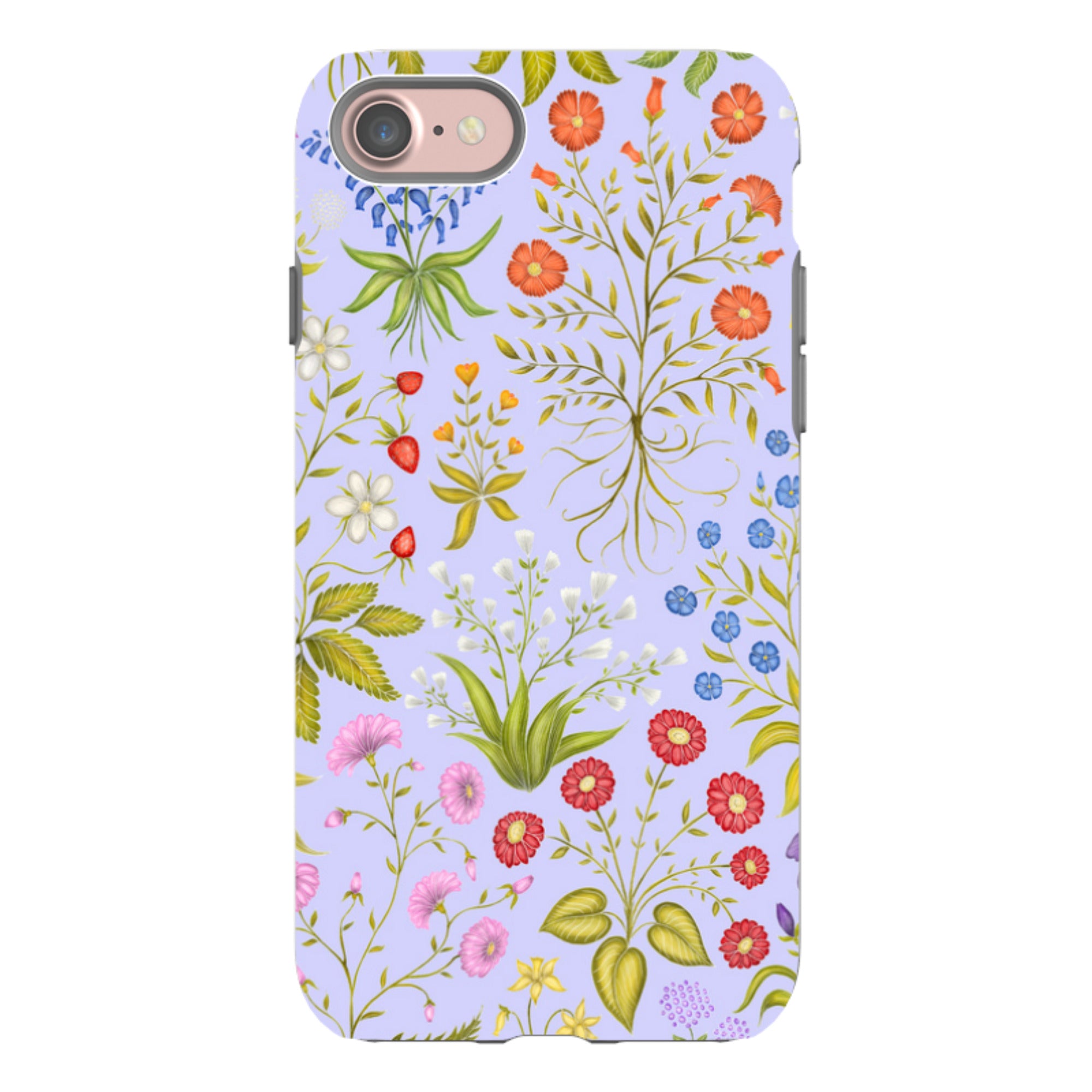 iPhone Tough Case - Fleurs Blue By Catherine Rowe