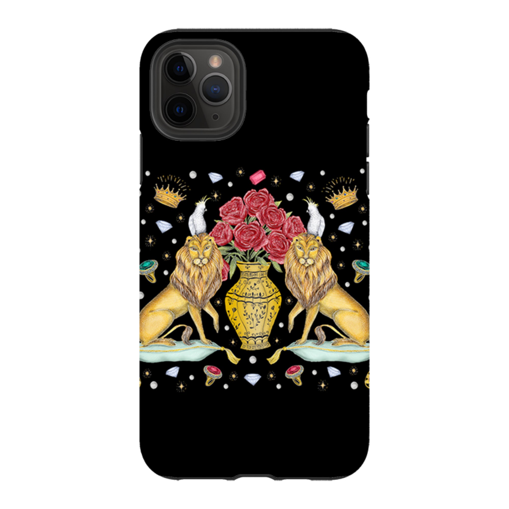 iPhone Tough Case - Lion And Vase By Catherine Rowe