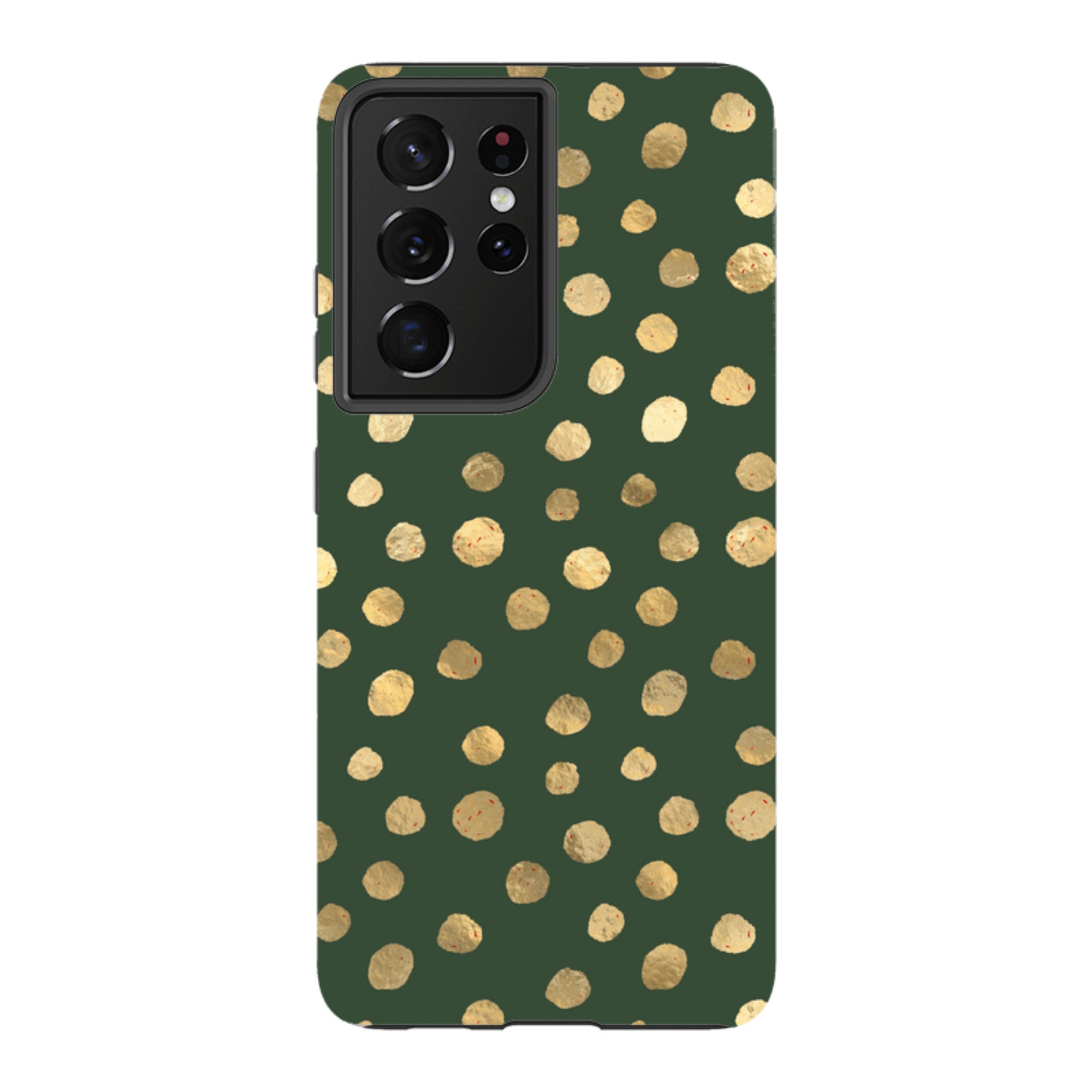 Samsung Tough Case - Green and Gold Dots