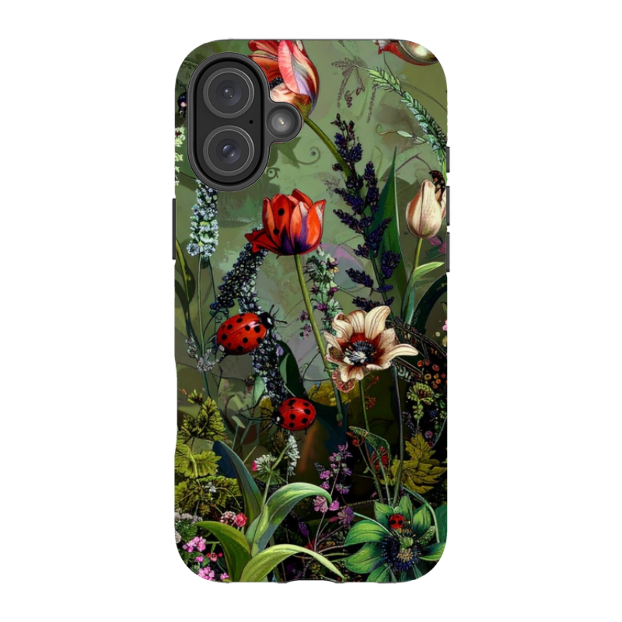 iPhone Tough Case - Green Vyne Ladybirds