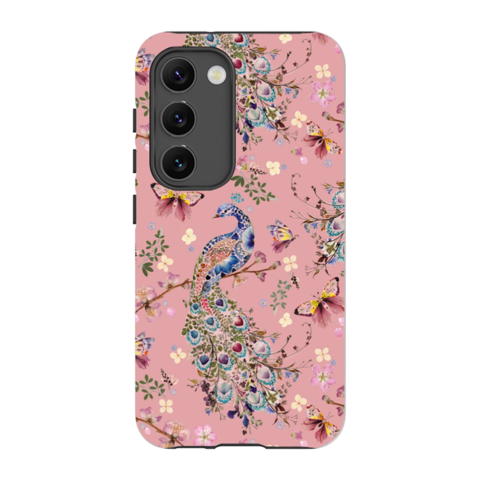Samsung Tough Case - Peacock and Cherry Blossoms Lupine By Helen Ahpornsiri