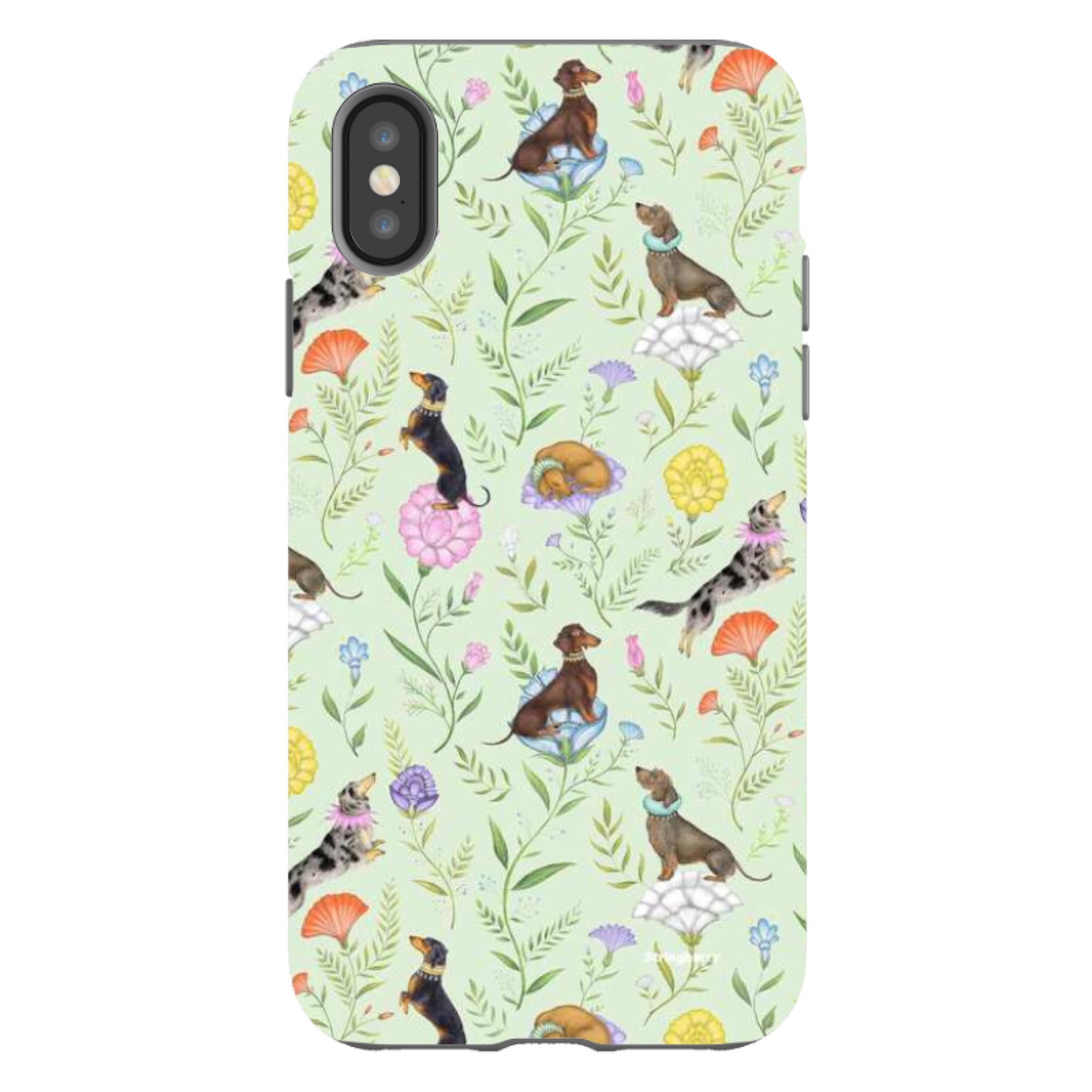 iPhone Tough Case - Doxy Day Afternoon Pistachio By Catherine Rowe