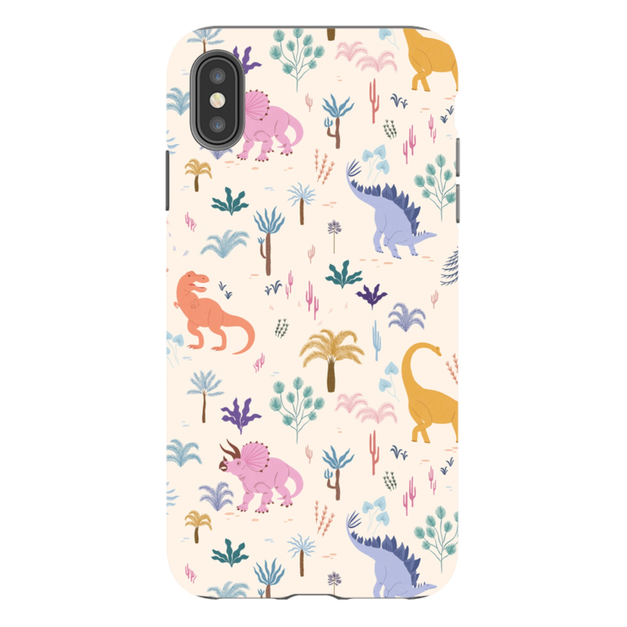 iPhone Tough Case - Dinosaur Pattern Light By Meghann Rader