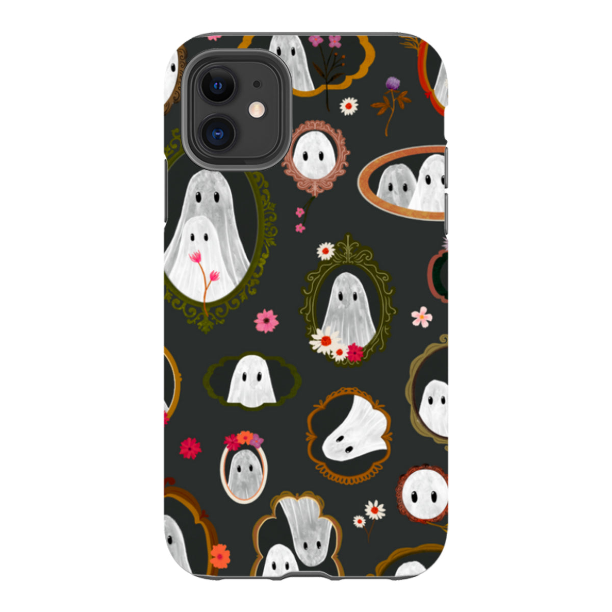 iPhone Tough Case - Framed Ghosts - Charcoal By Katherine Quinn