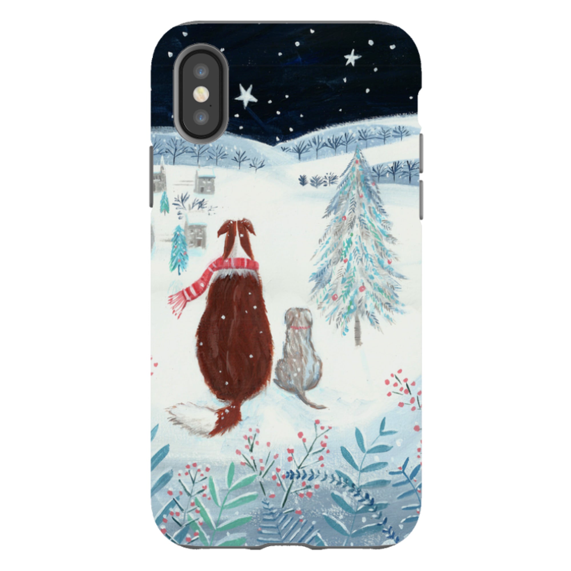 iPhone Tough Case - Snow Dogs By Mary Stubberfield