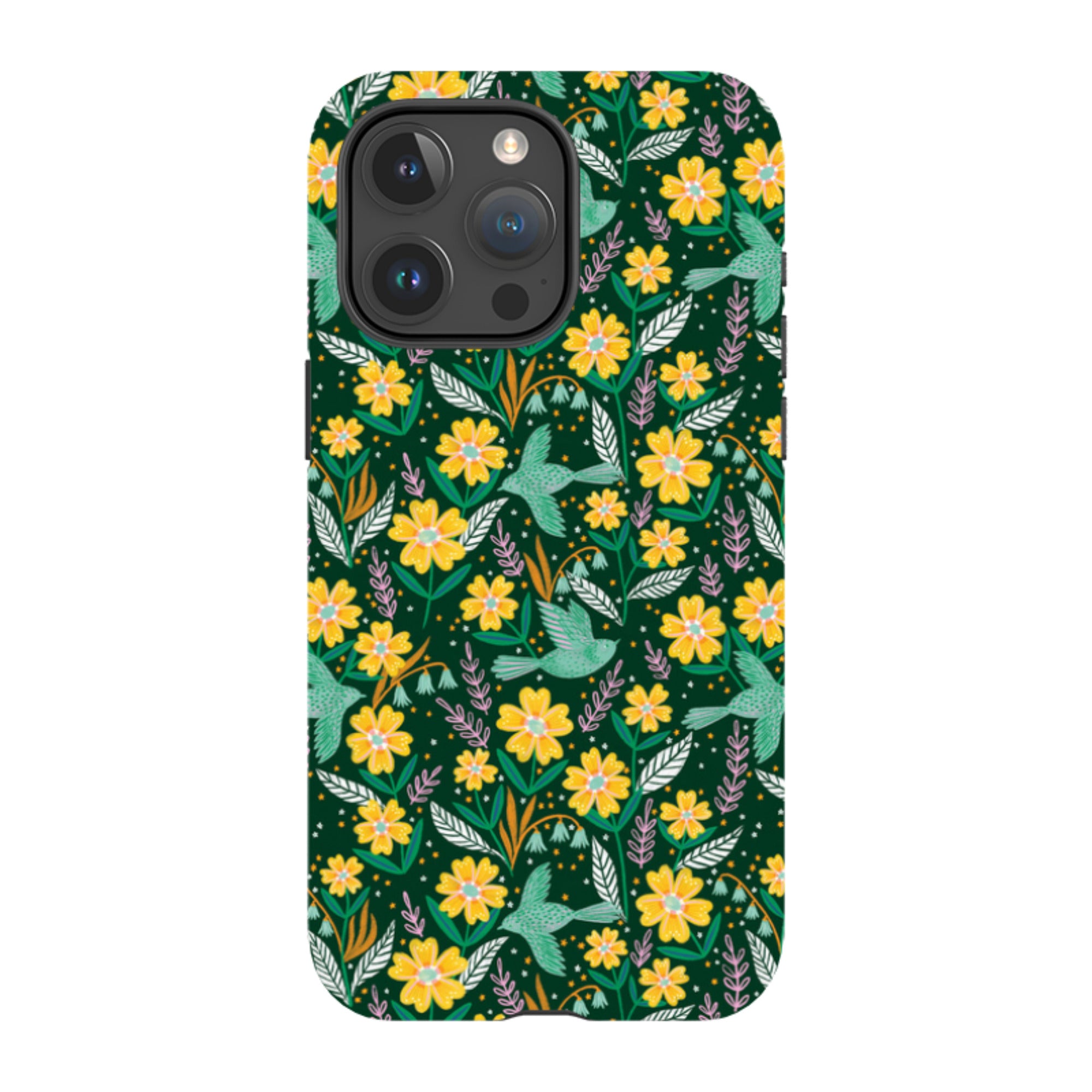 iPhone Tough Case - Sweet Birds Green By Lee Foster Wilson