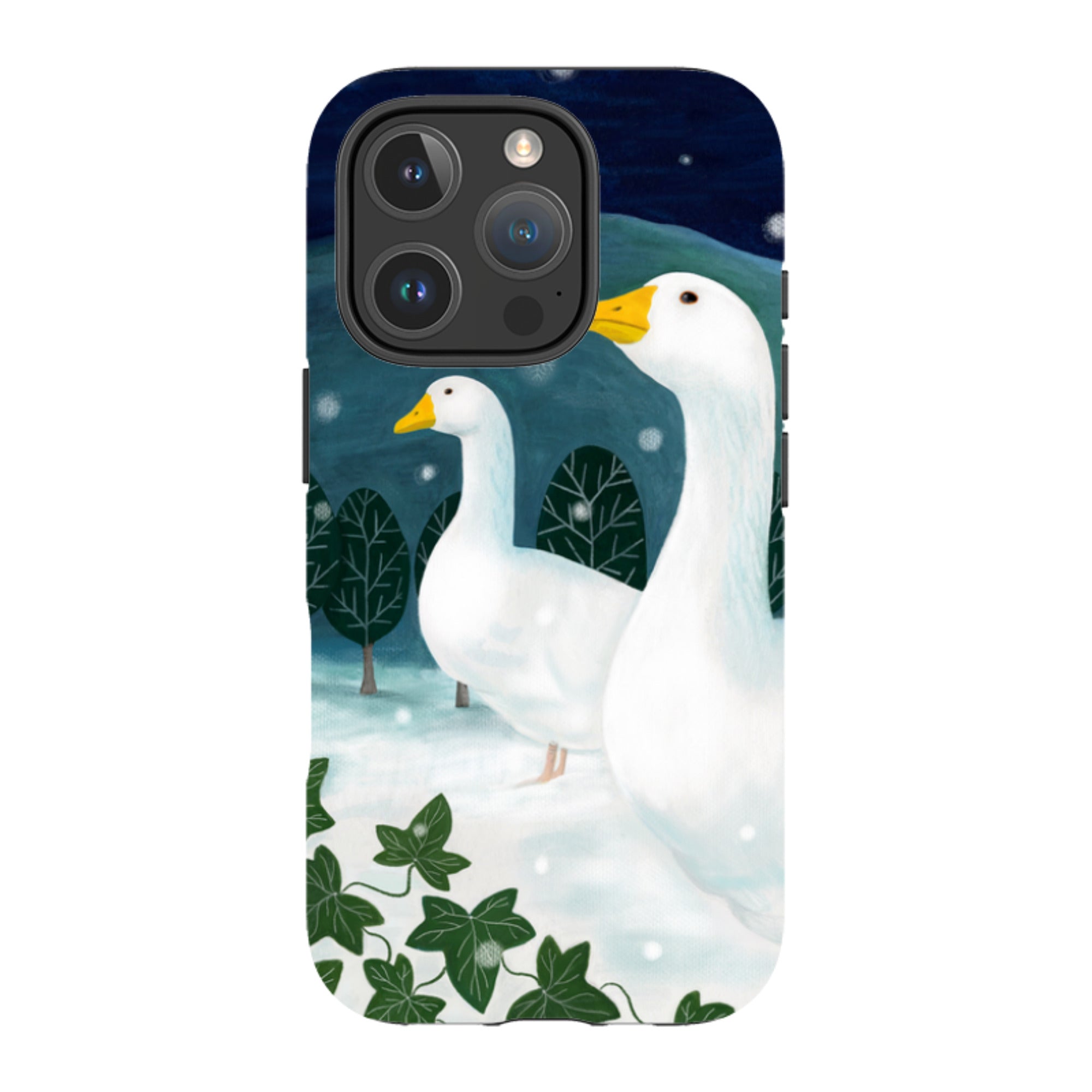 iPhone Tough Case - Winter Geese By Bex Parkin