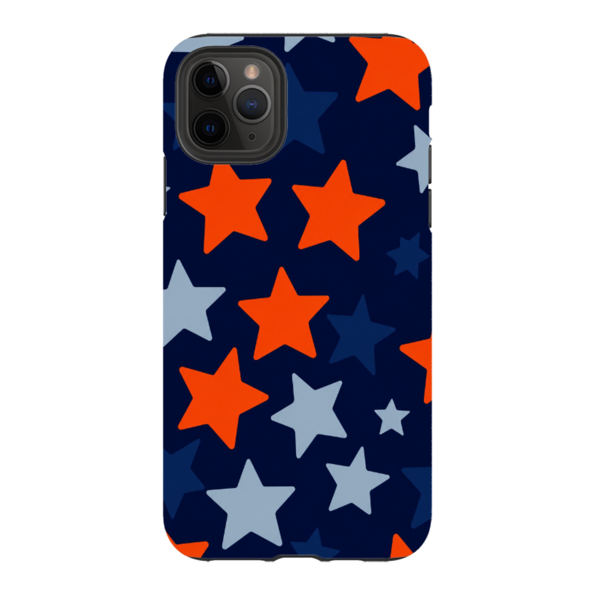 iPhone Tough Case - Navy Blue & Orange Star