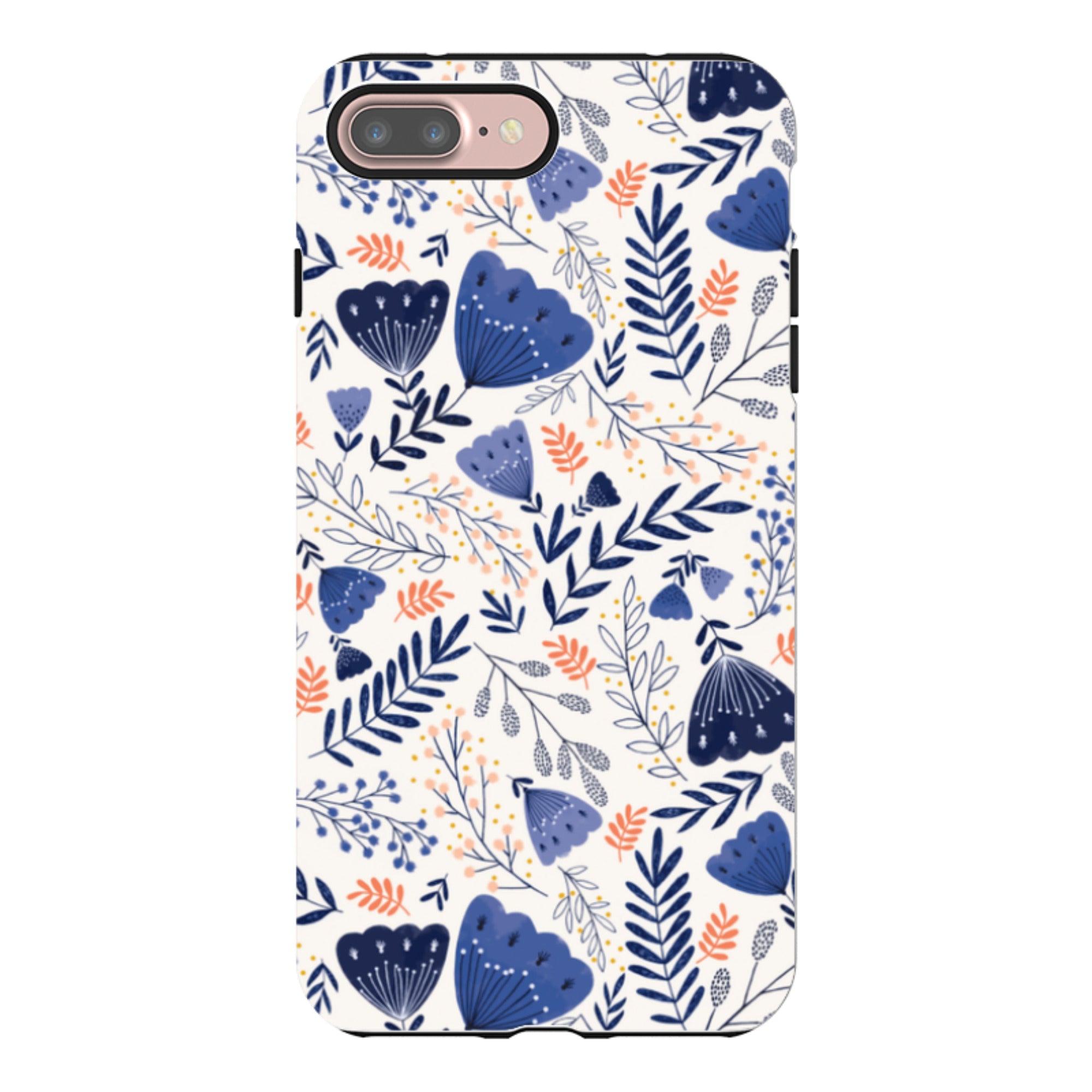 iPhone Tough Case - Blue Floral By Jade Mosinski
