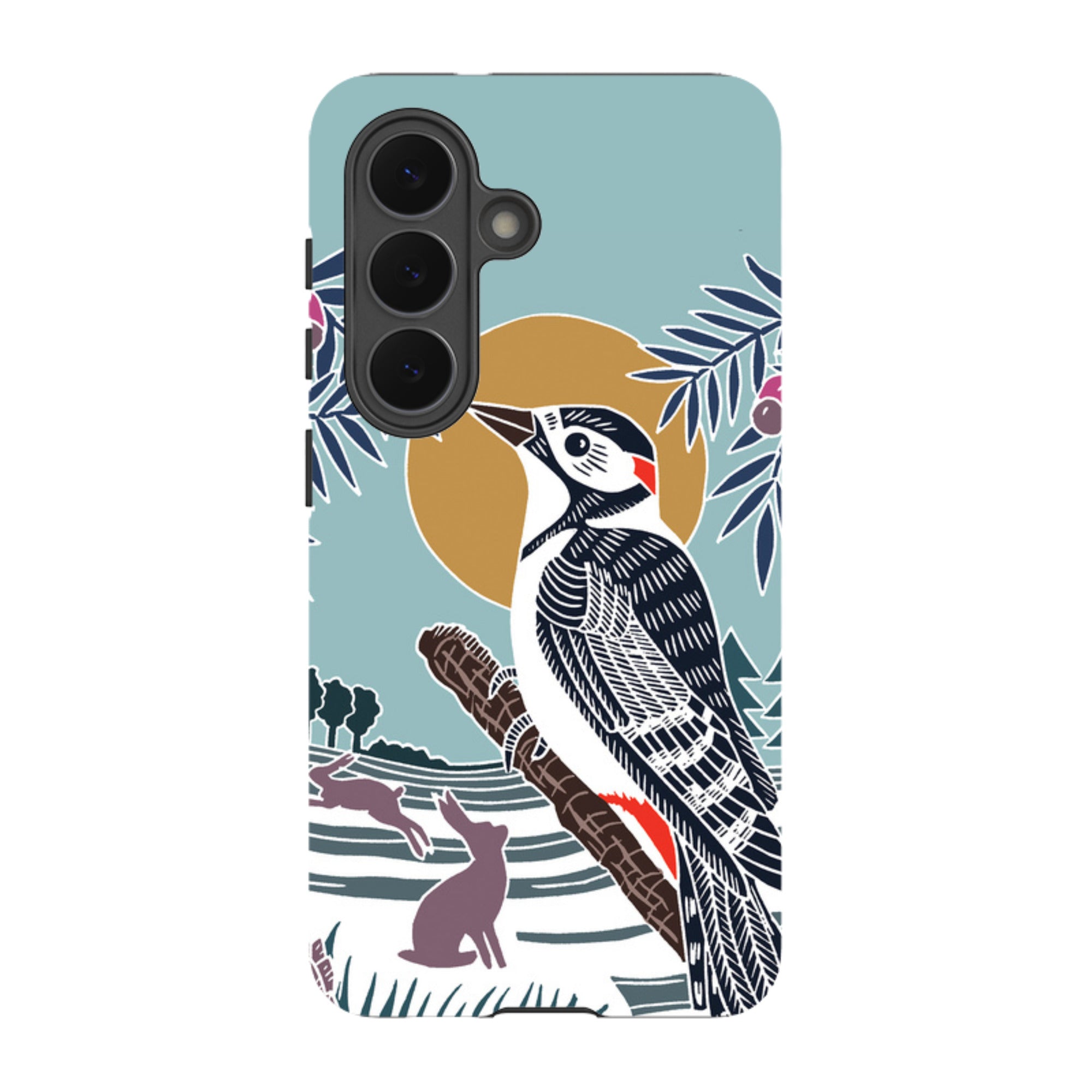 Samsung Tough Case - Woodpecker Brown By Kate Heiss