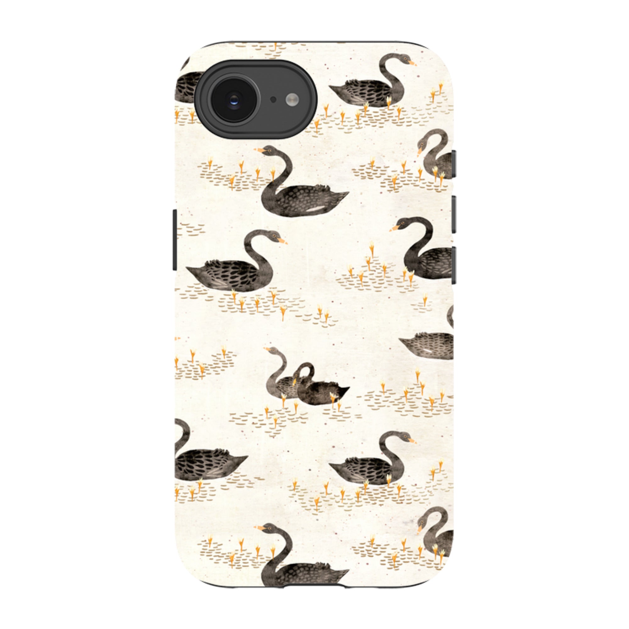 iPhone Tough Case - Swans Cream By Katherine Quinn