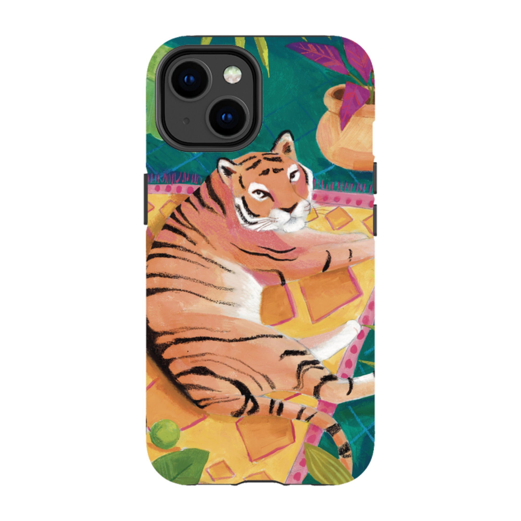iPhone MagSafe Tough Case -  Tiger In Palms By Bex Parkin
