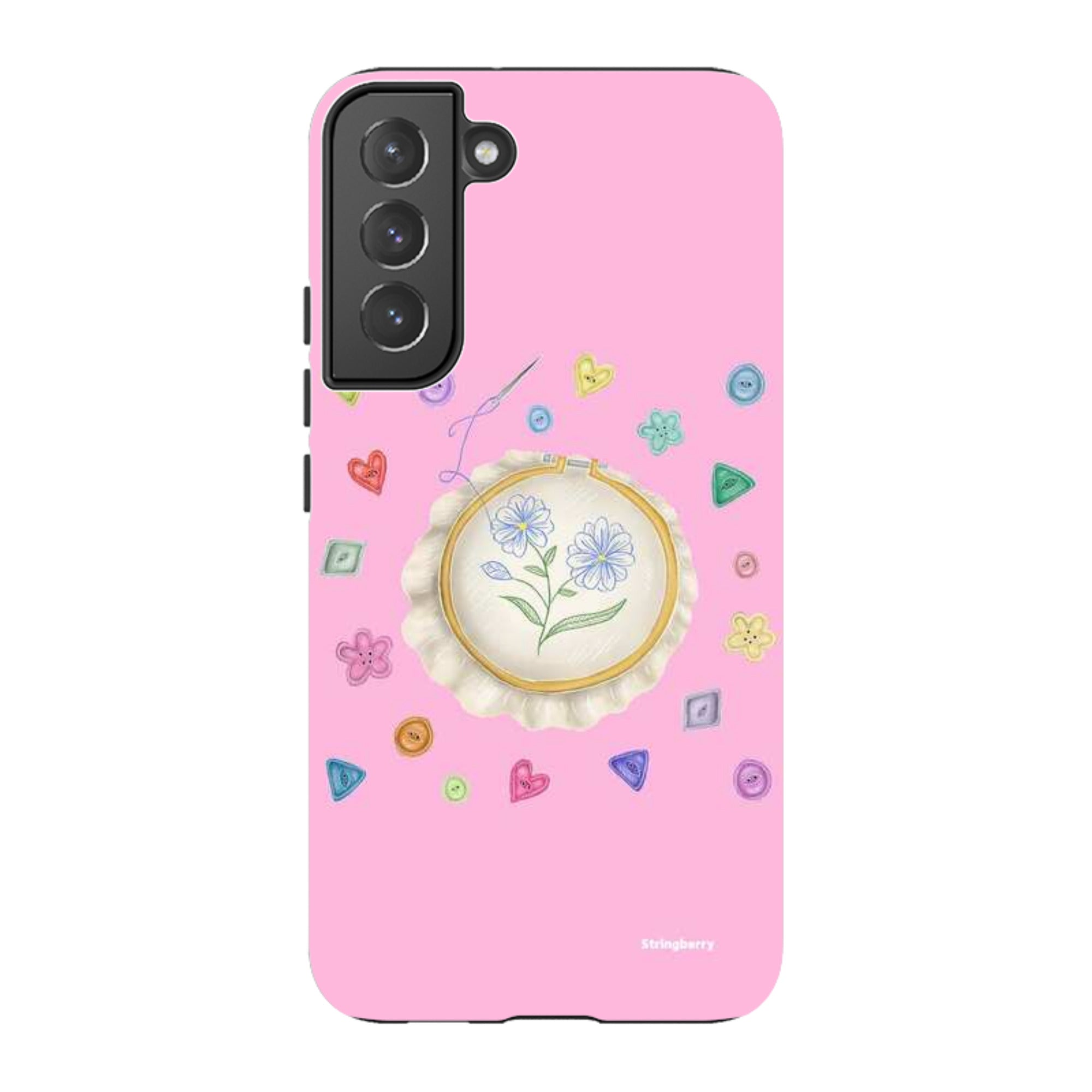 Samsung Tough Case - Flower Buttons Needlework By Catherine Rowe