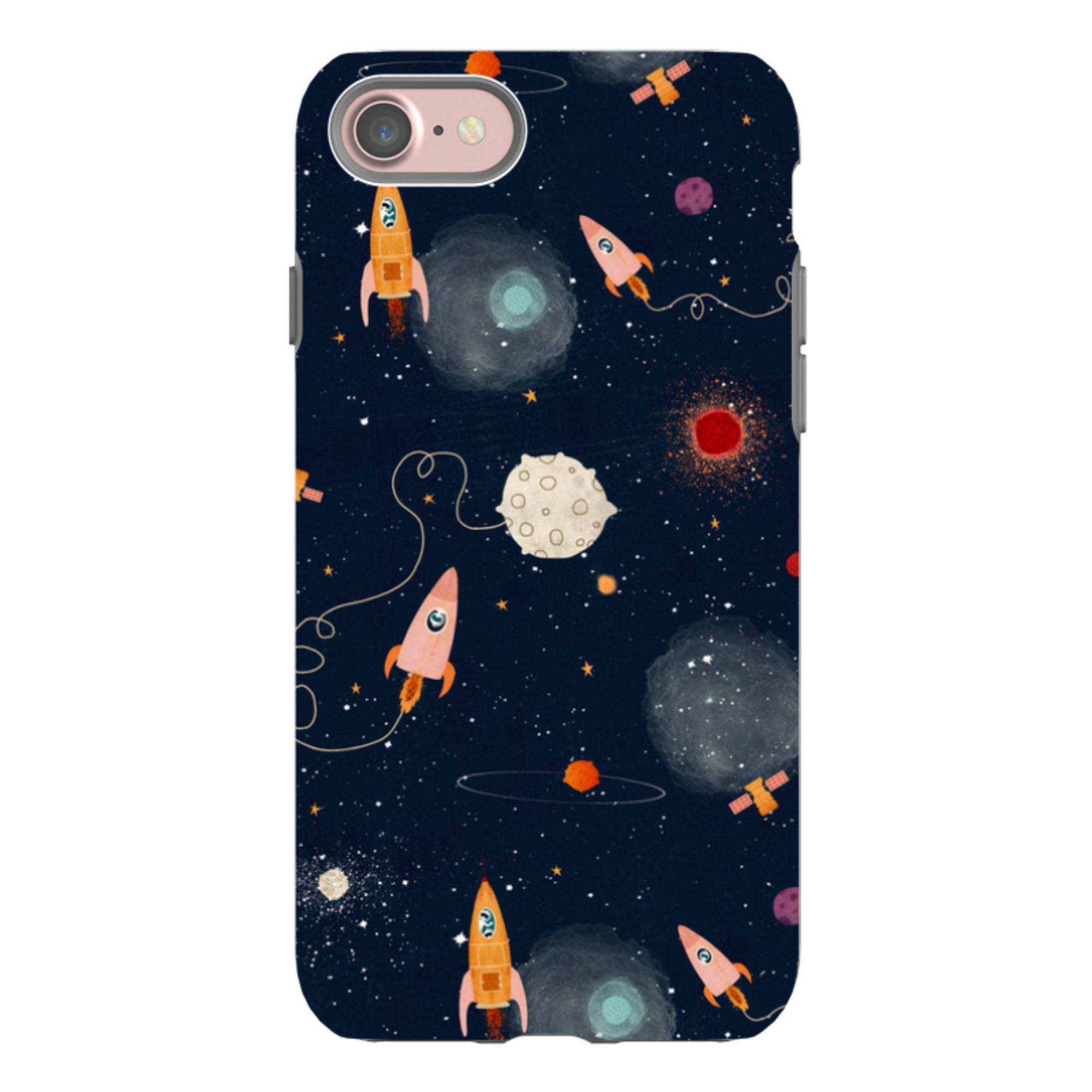iPhone Tough Case - Rockets Midnight By Katherine Quinn