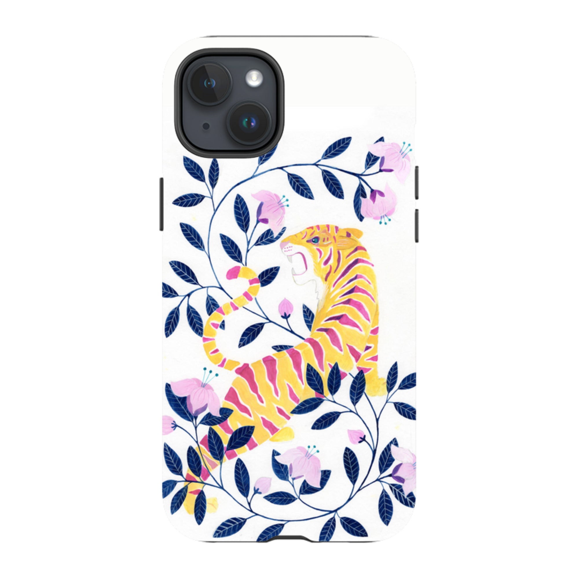 iPhone Tough Case - Yellow Tiger By Bex Parkin