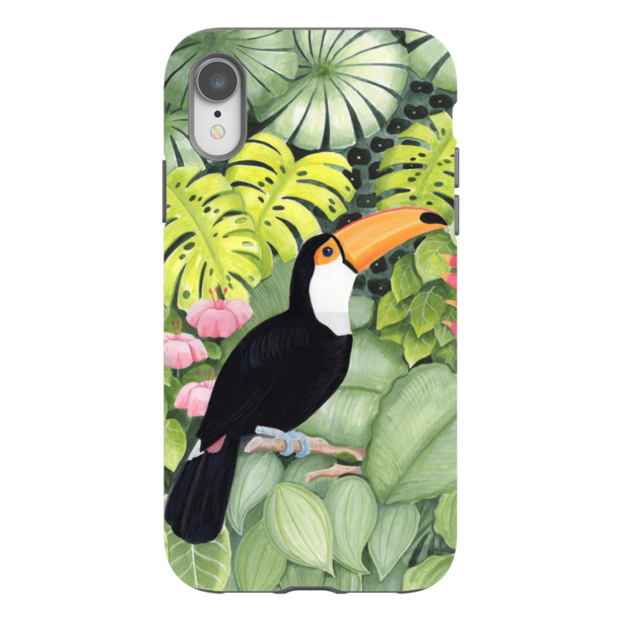 iPhone Tough Case - Toucan In Leaves By Bex Parkin