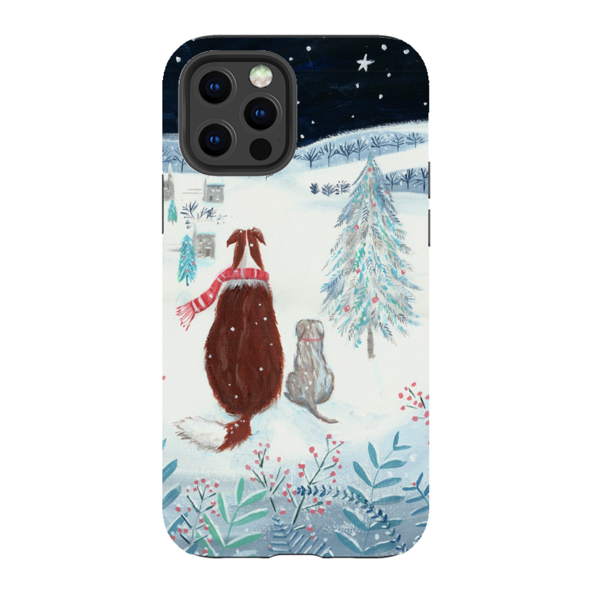 iPhone Tough Case - Snow Dogs By Mary Stubberfield