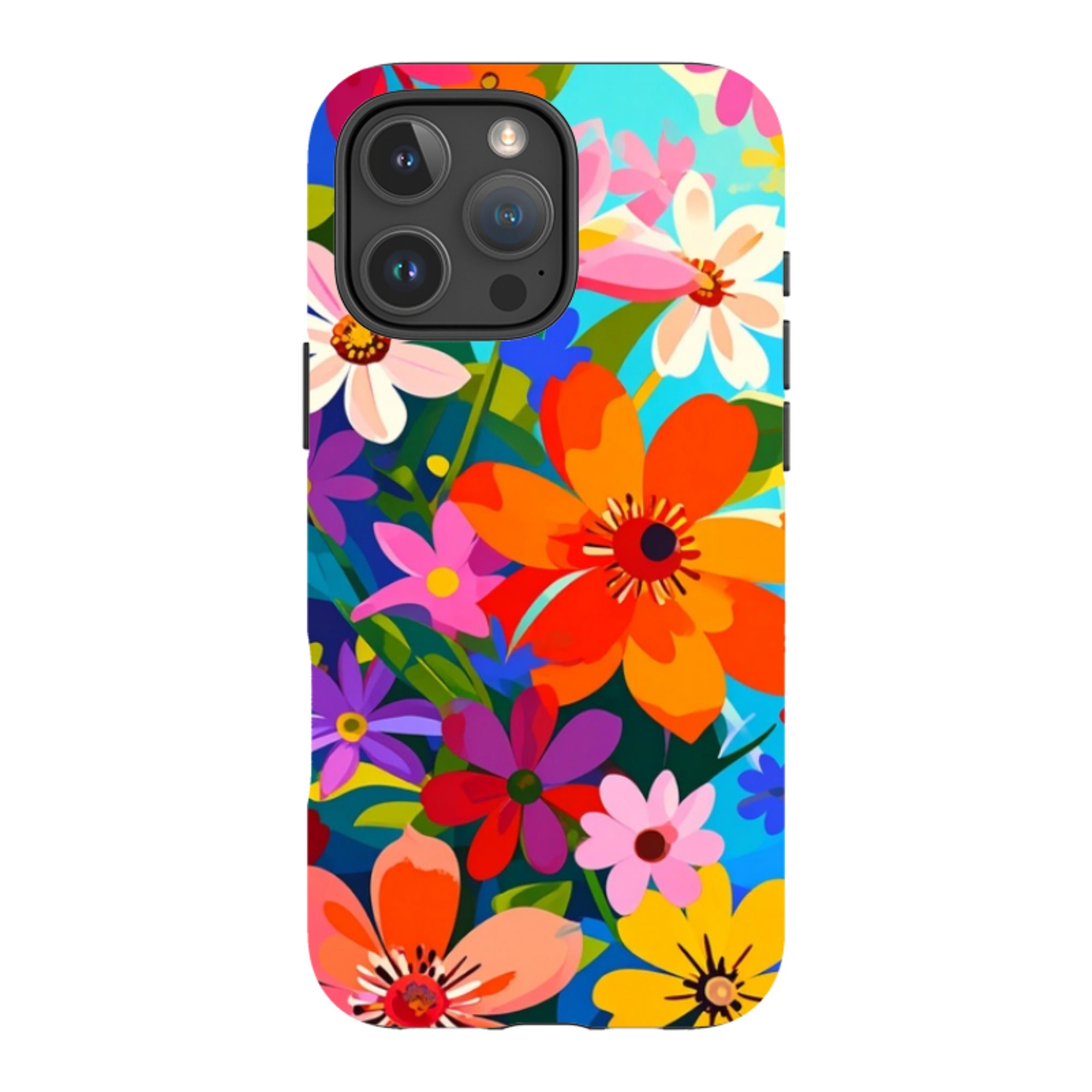 iPhone MagSafe Tough Case - Rainbow Floral