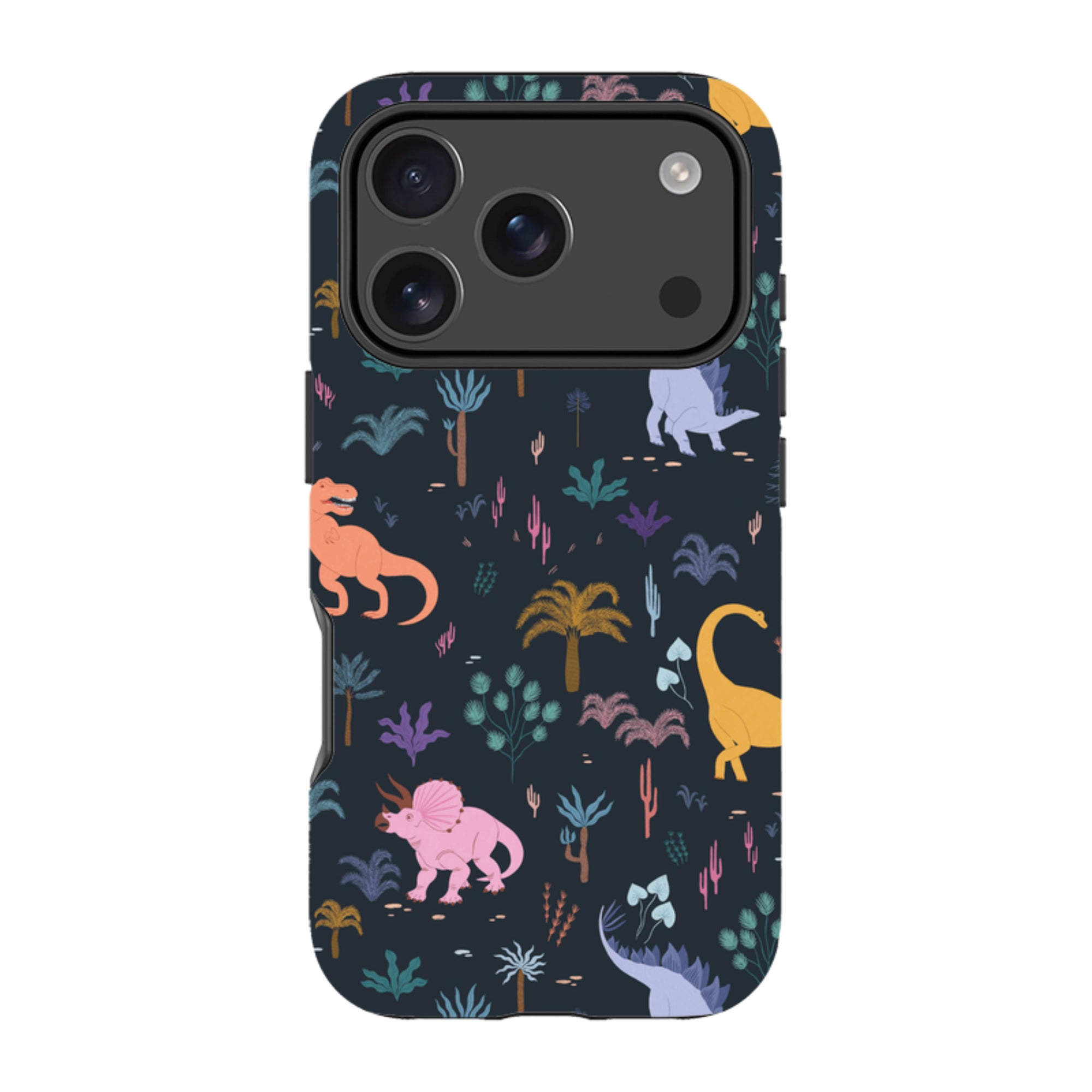 iPhone MagSafe Tough Case - Dinosaur Pattern Dark By Meghann Rader