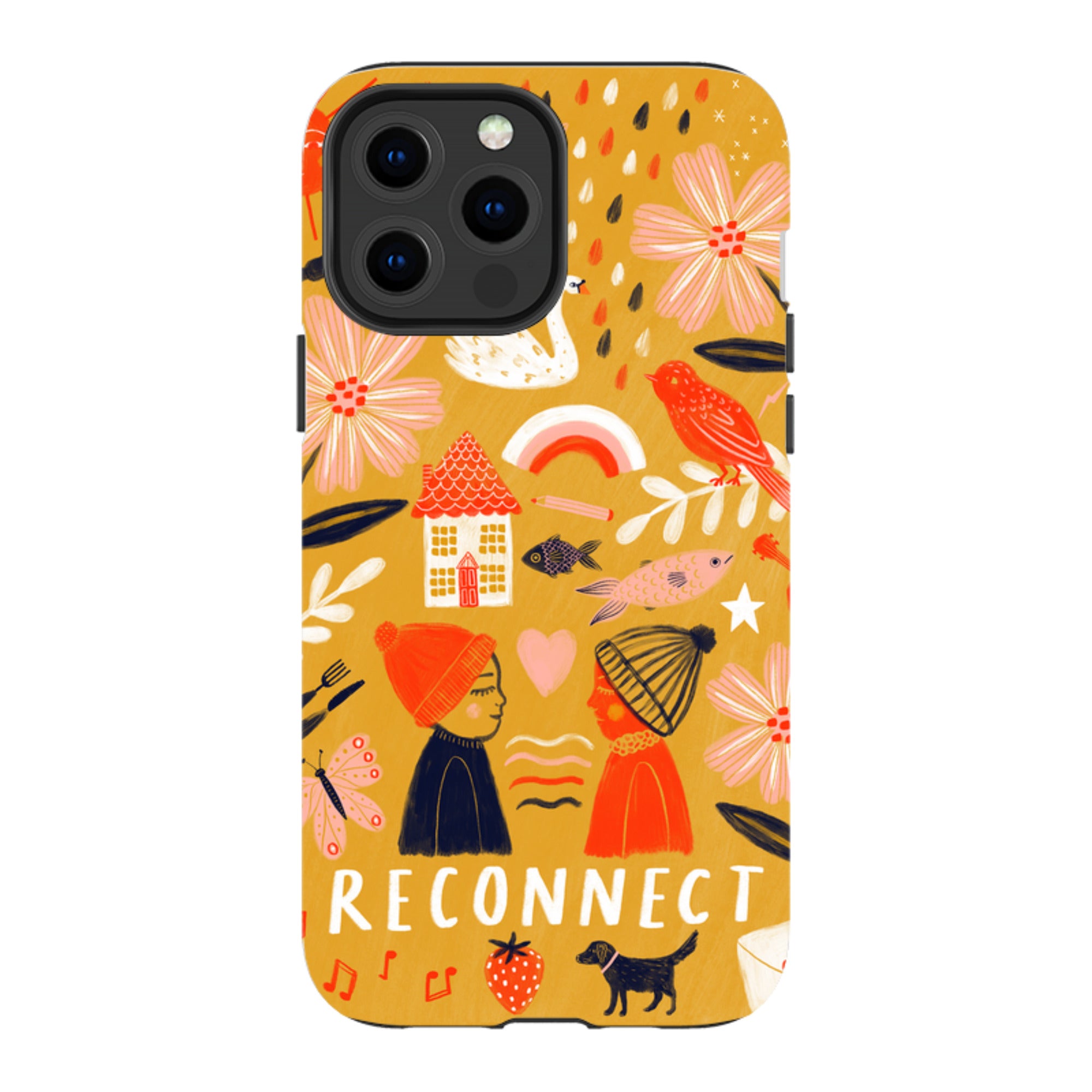 iPhone Tough Case - Reconnect Yellow By Lee Foster Wilson
