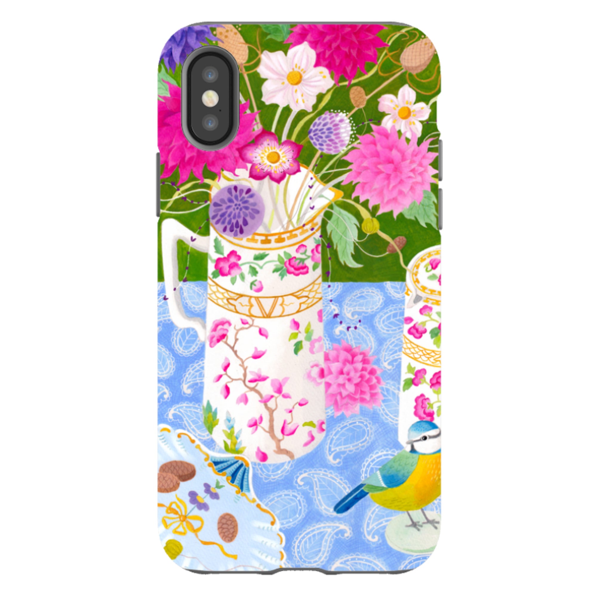 iPhone Tough Case - Dahlias By Bex Parkin