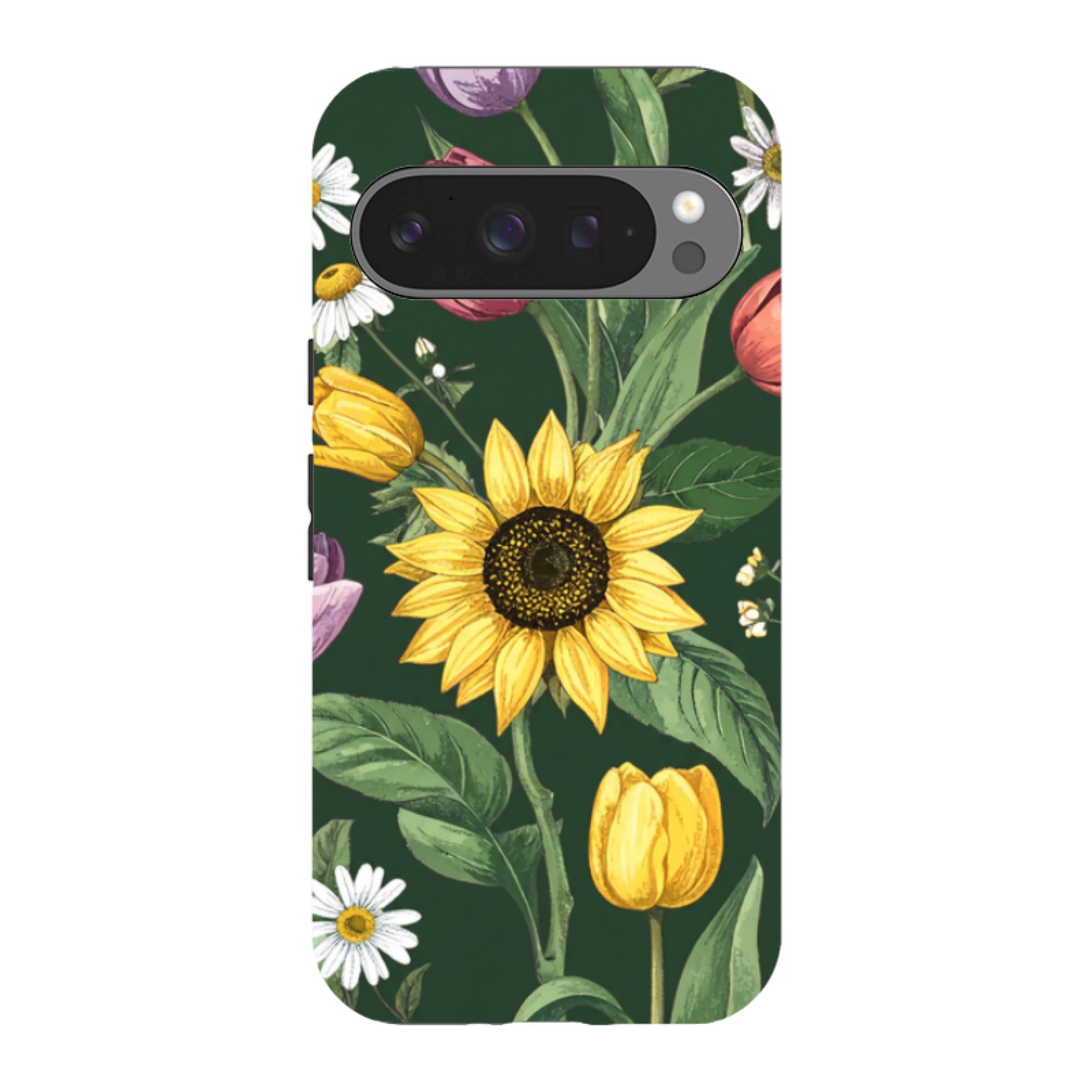 Google Tough Case - Green Sunflowers