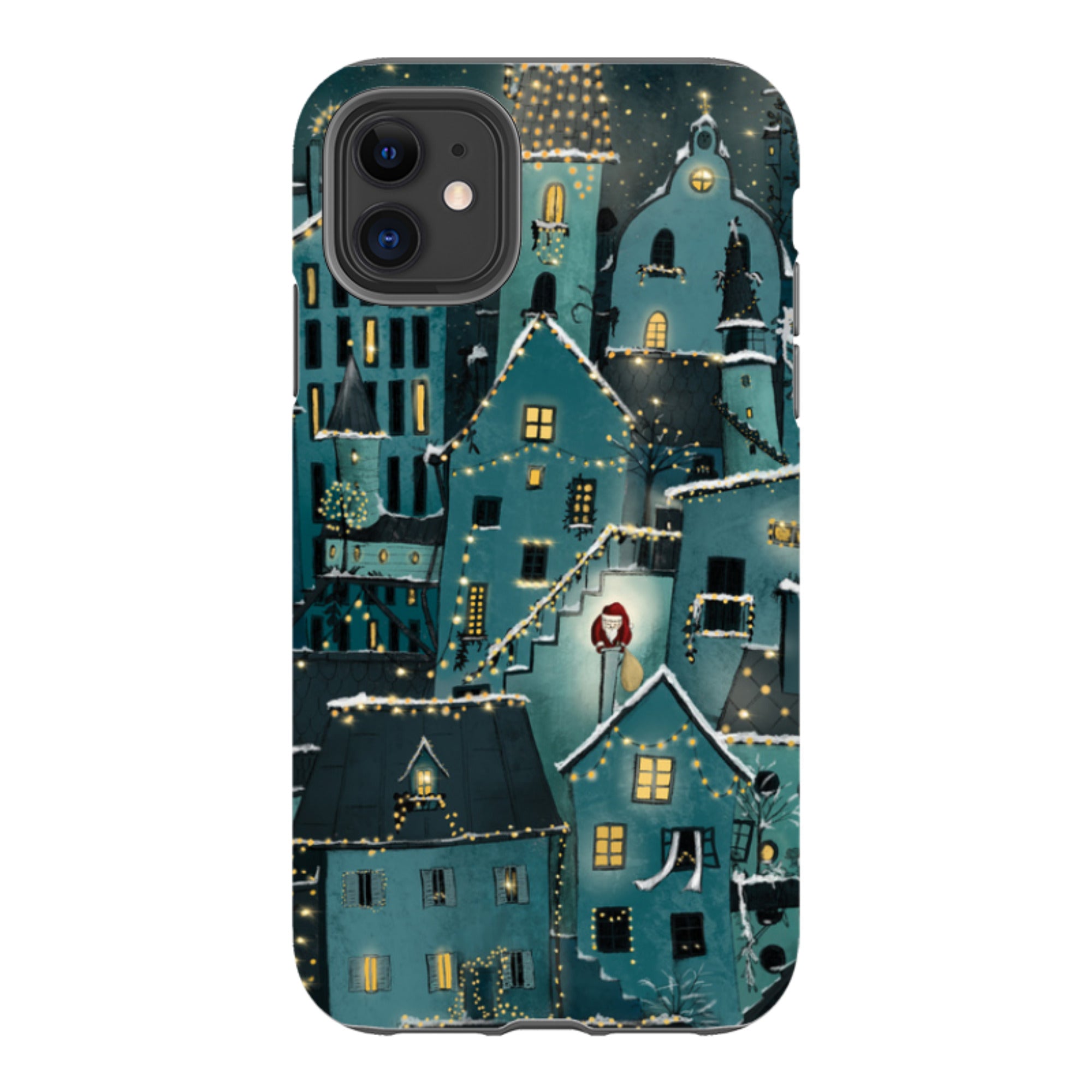 iPhone Tough Case - Citywinkles Blue By Maja Lindberg