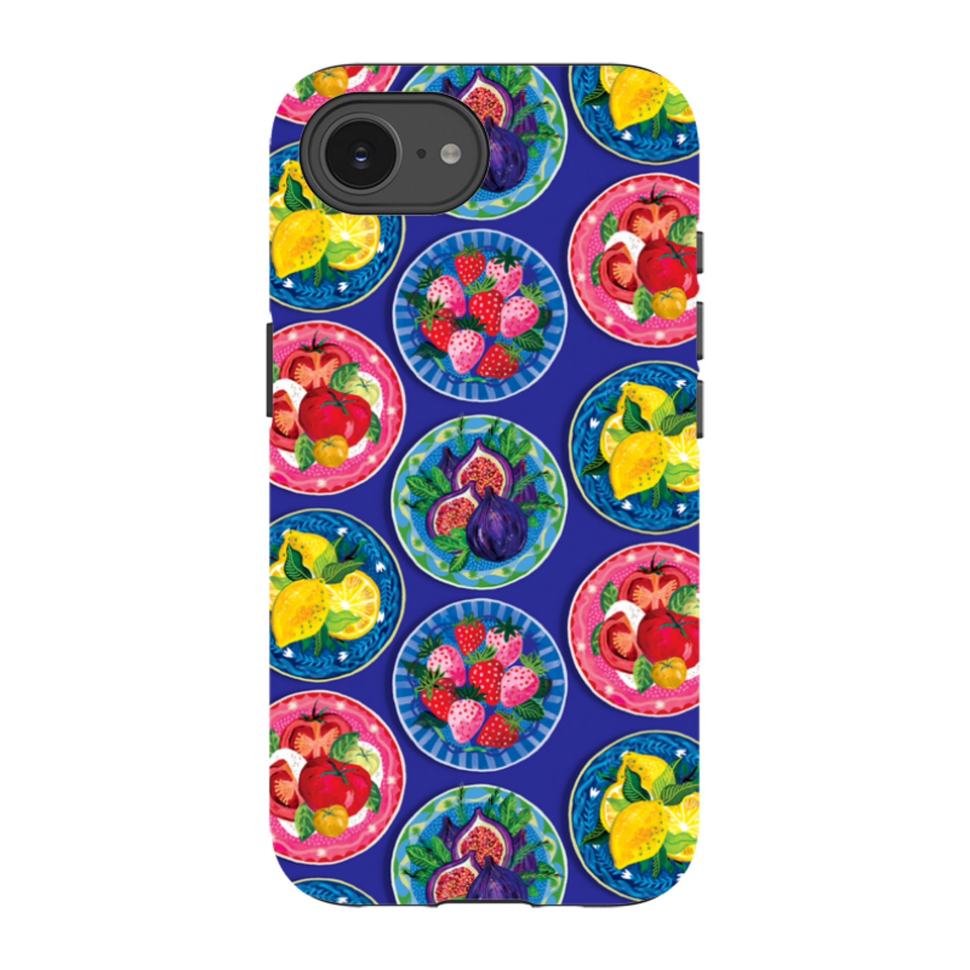 iPhone Tough Case - Summer Plates Blue By Emma Frances Grant