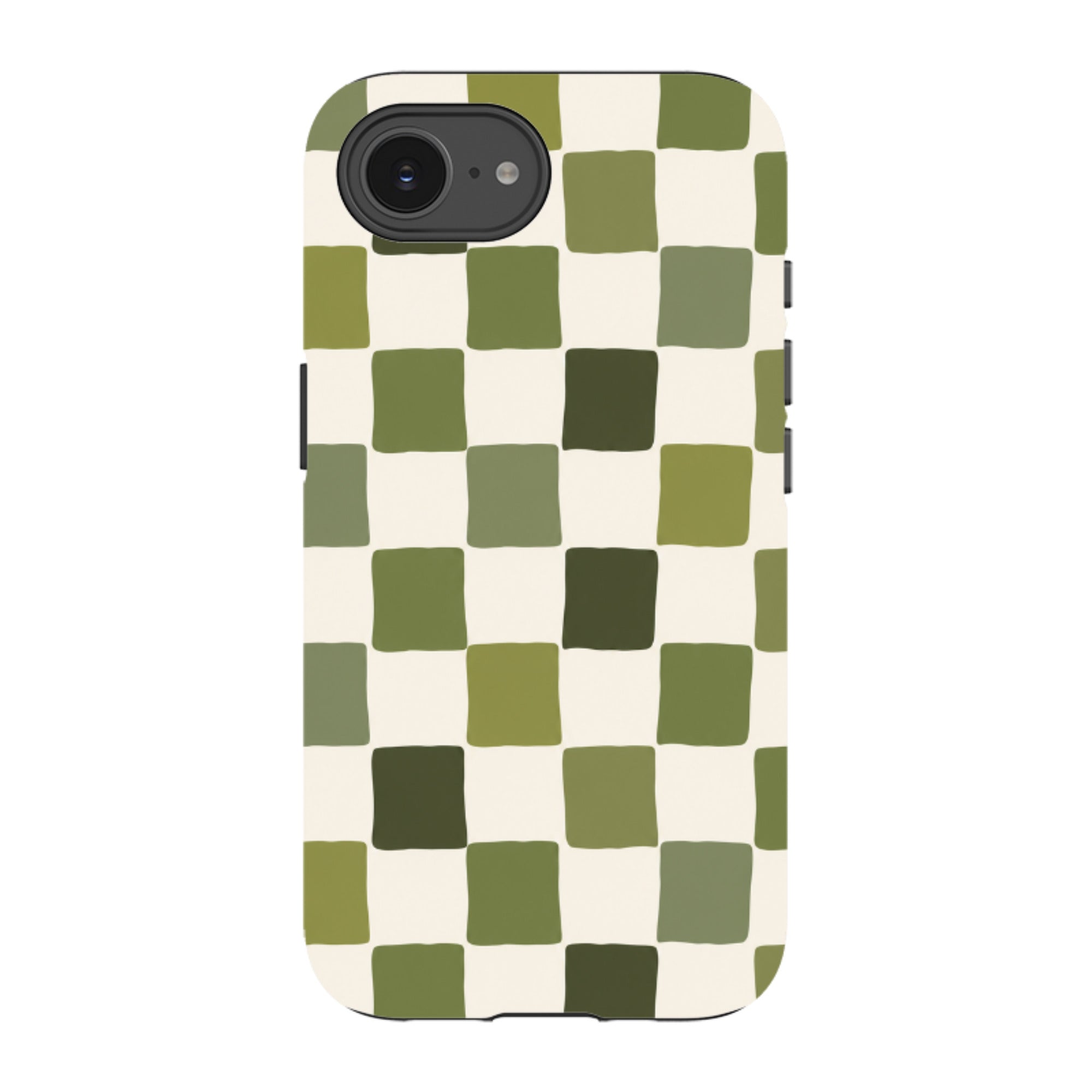 iPhone Tough Case - Green Checkerboard