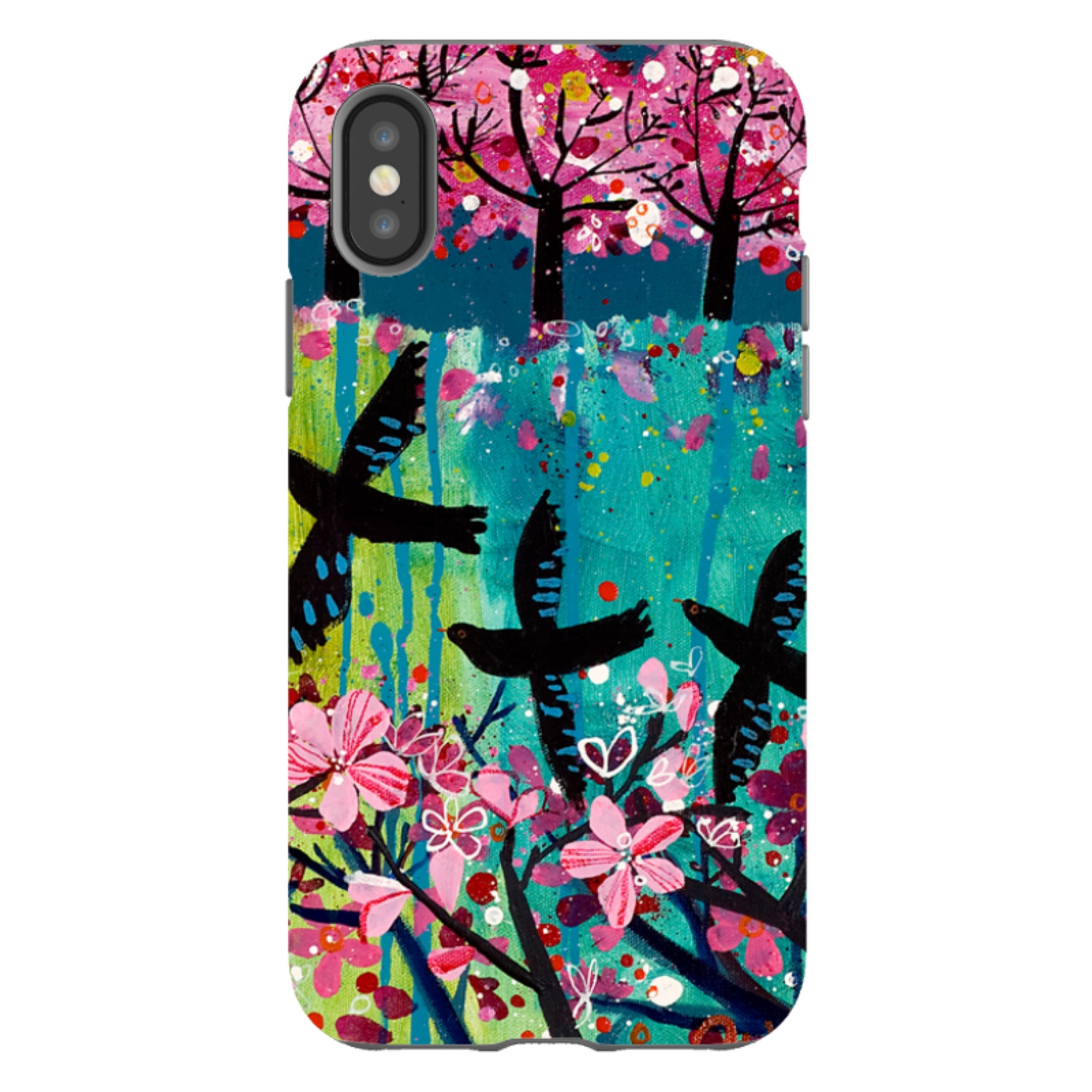 iPhone Tough Case - Blackbirds By Claire West