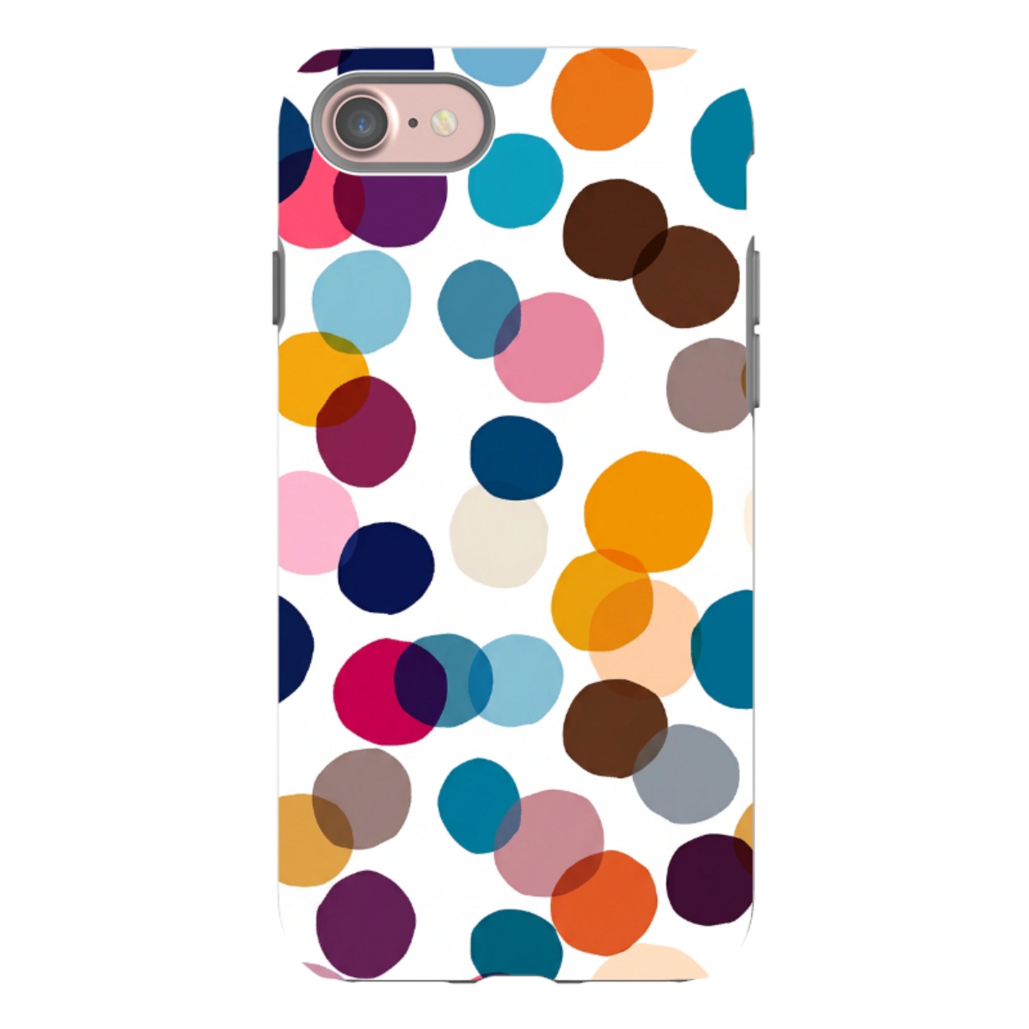 iPhone Tough Case - Multi-Color Polka Dot