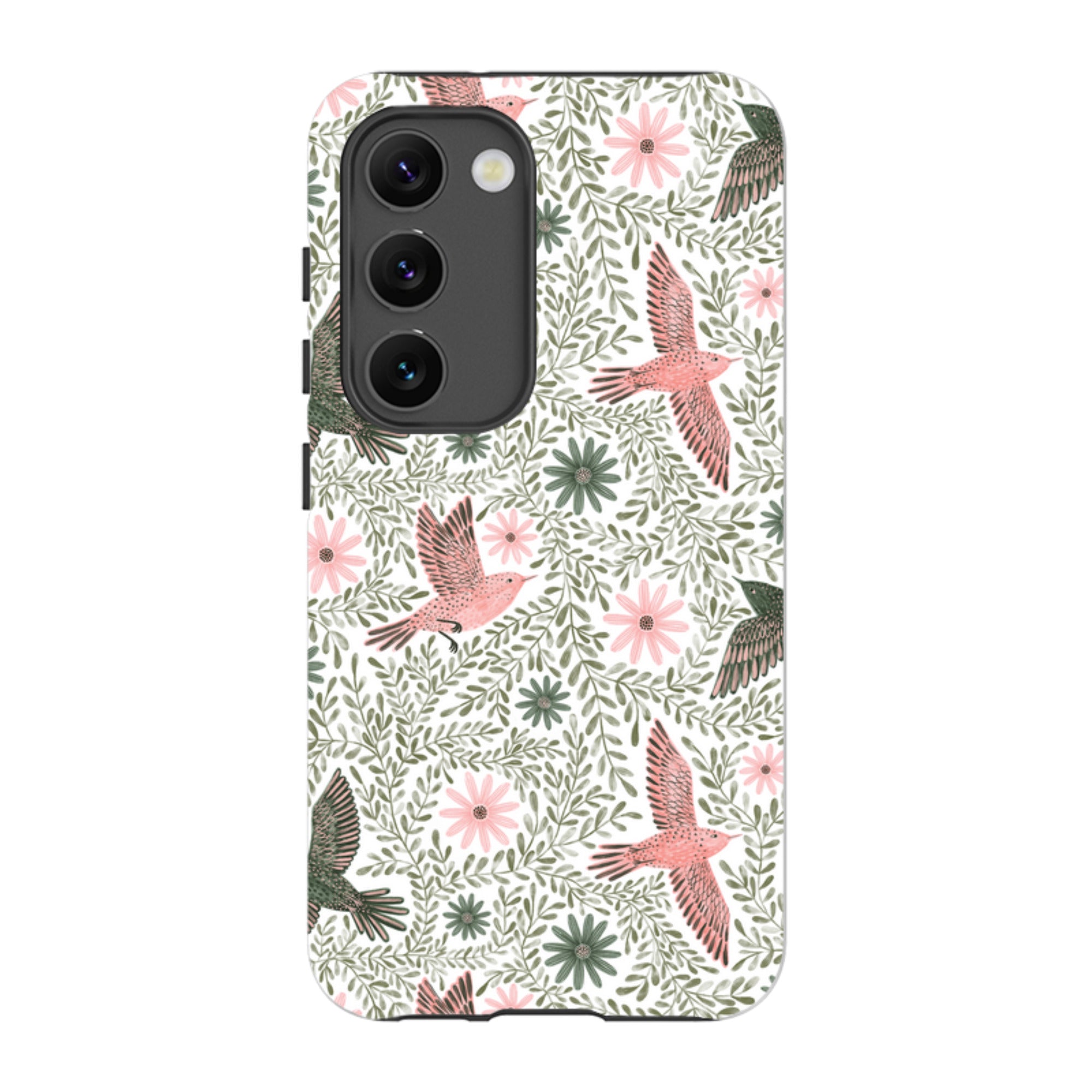 Samsung Tough Case - Bird Pattern Green By Lee Foster Wilson