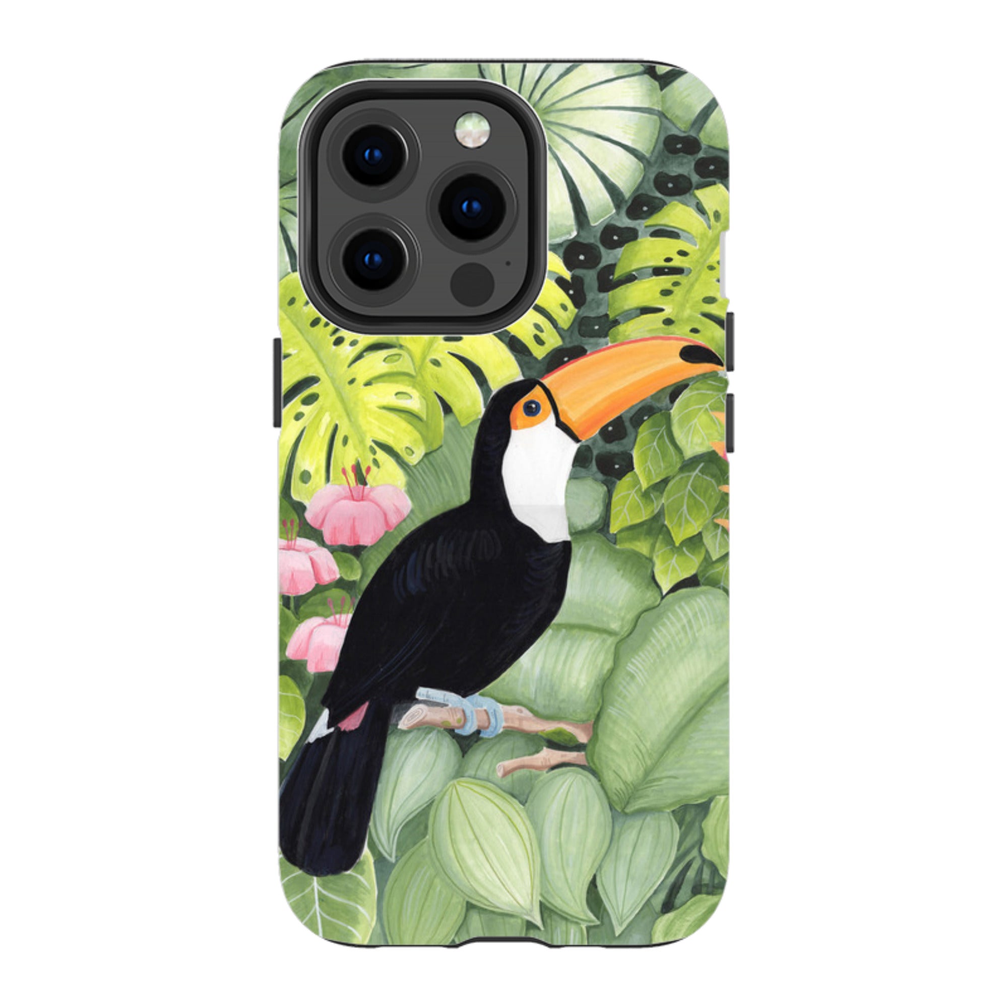 iPhone Tough Case - Toucan In Leaves By Bex Parkin
